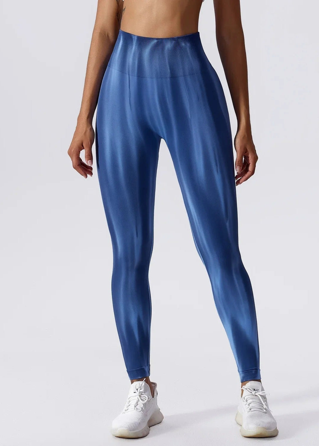 YGLEO Tie Dye Flame Seamless High Waist Leggings