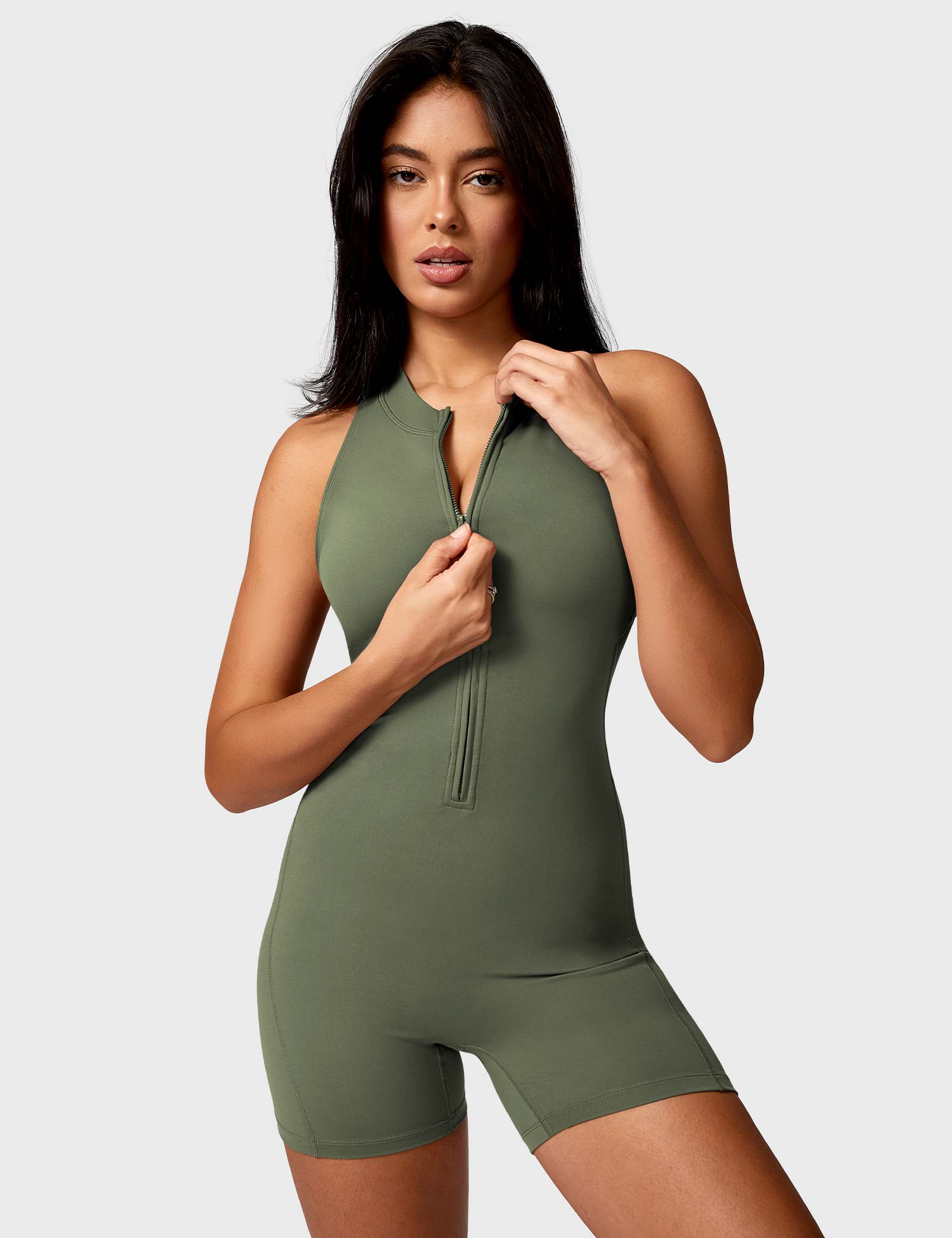 YGLEO Emma Backless Zipper Romper