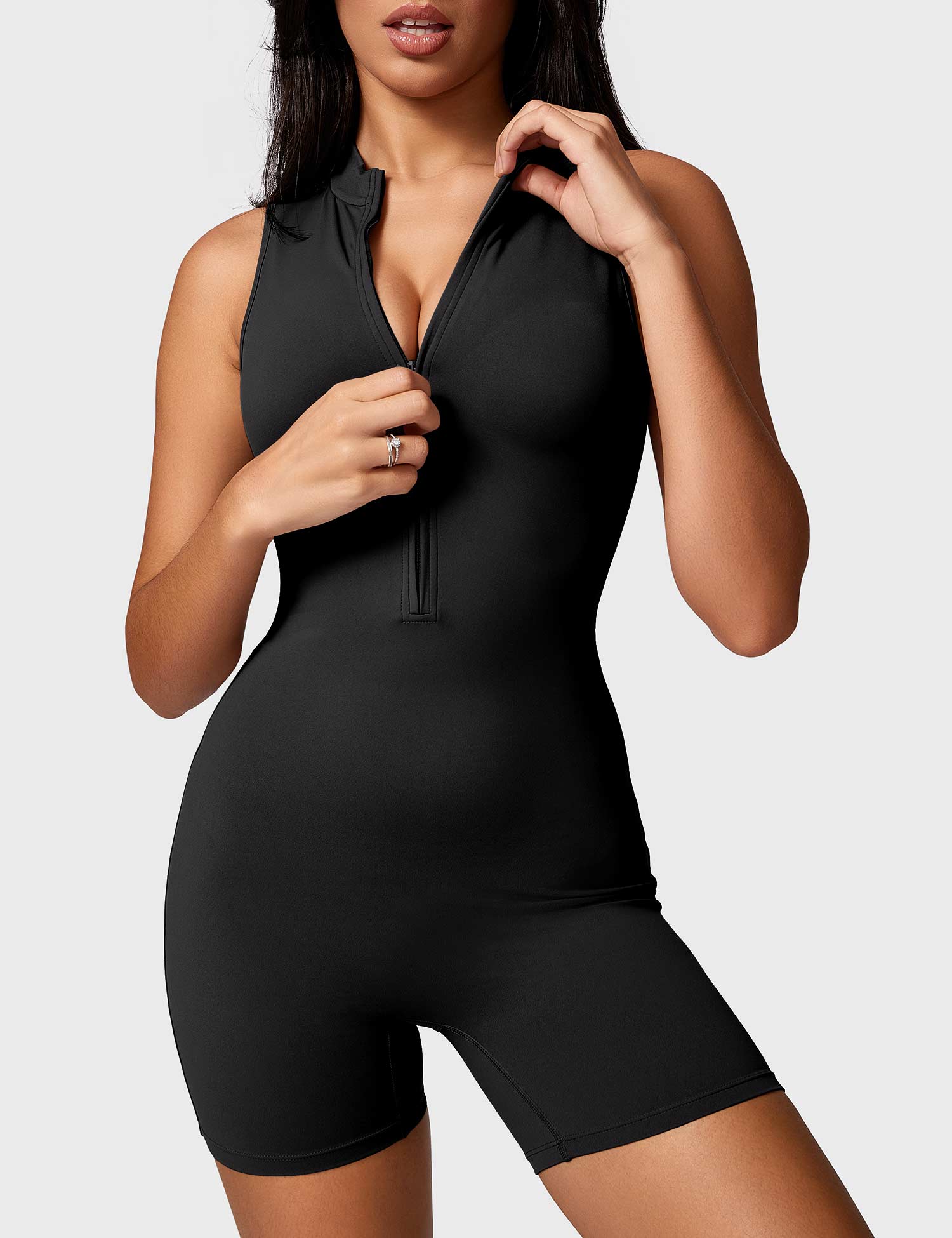 YGLEO Belle Sleeveless Zipper Romper