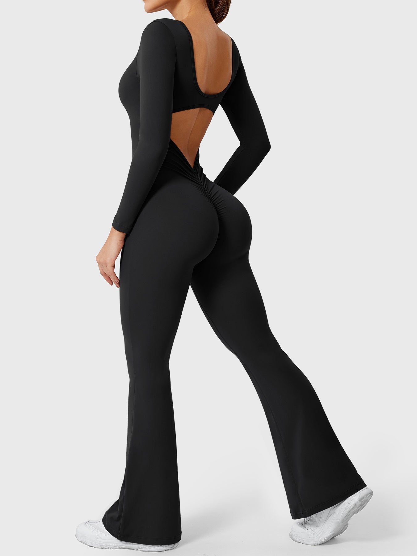 YGLEO Lizvette Long Sleeves Flared Jumpsuit
