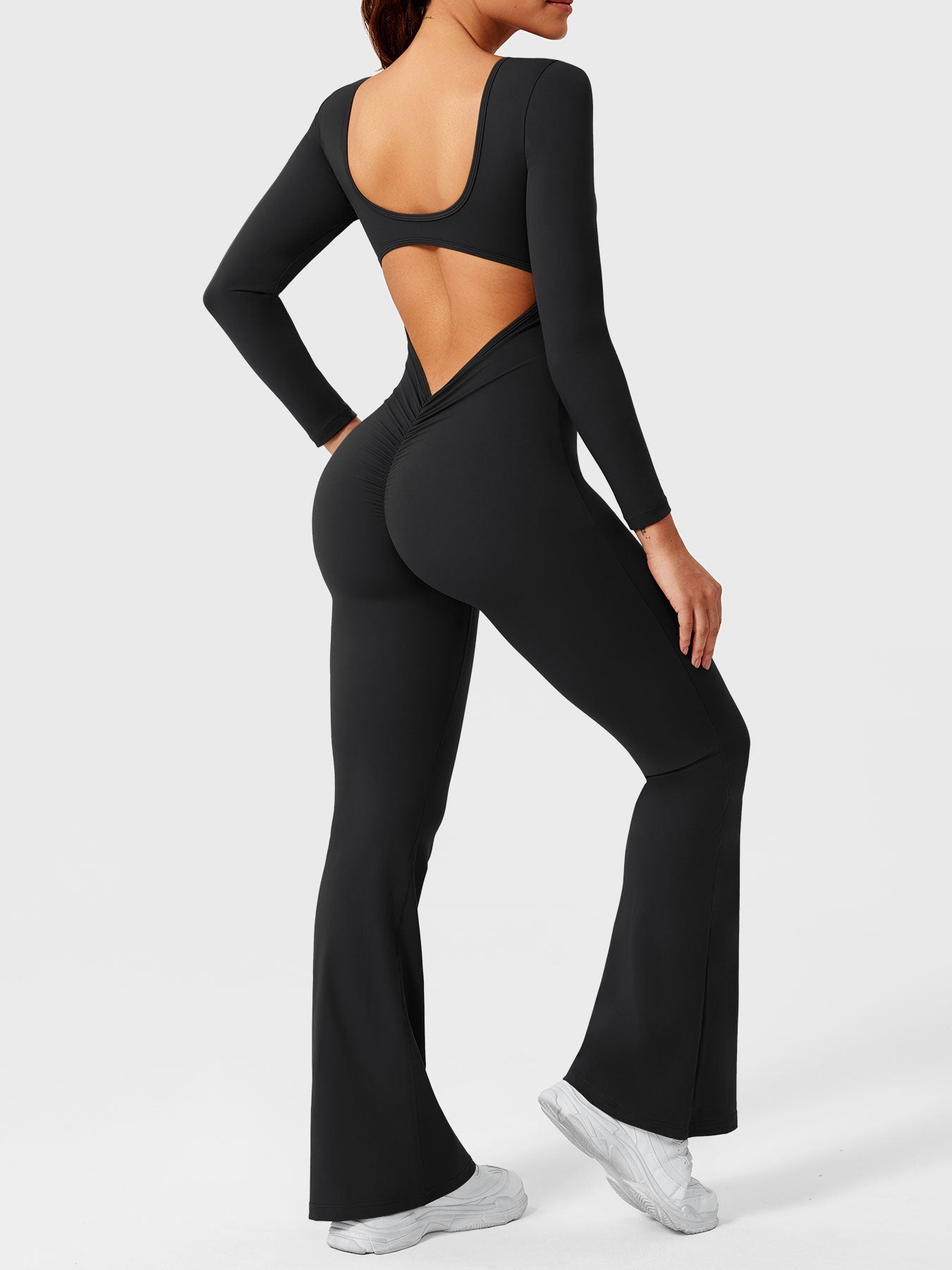 YGLEO Lizvette Long Sleeves Flared Jumpsuit
