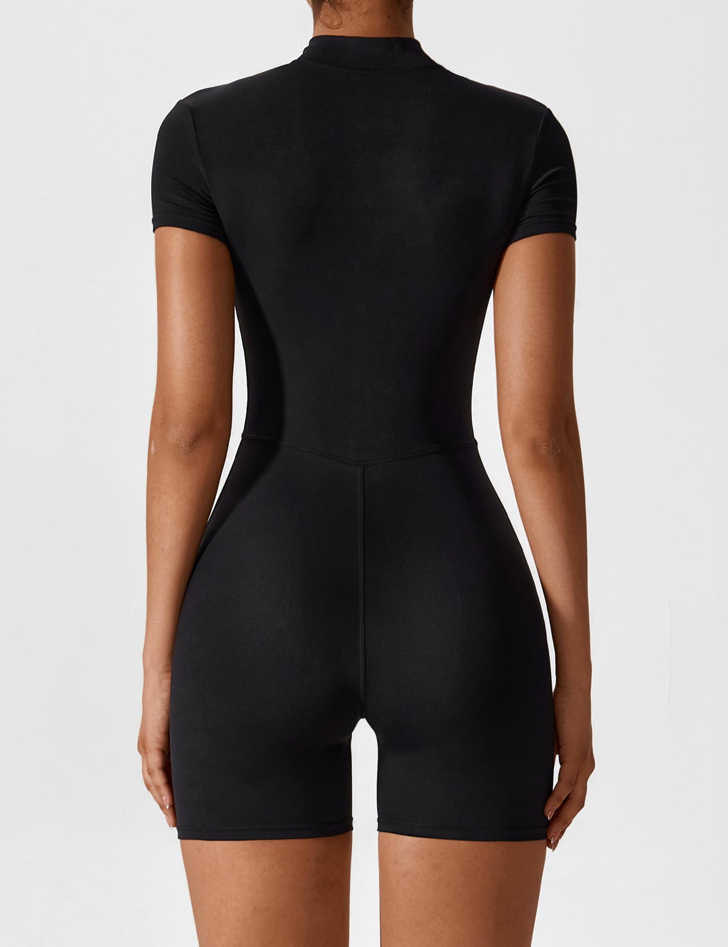 YGLEO Short Sleeve Zipper Romper