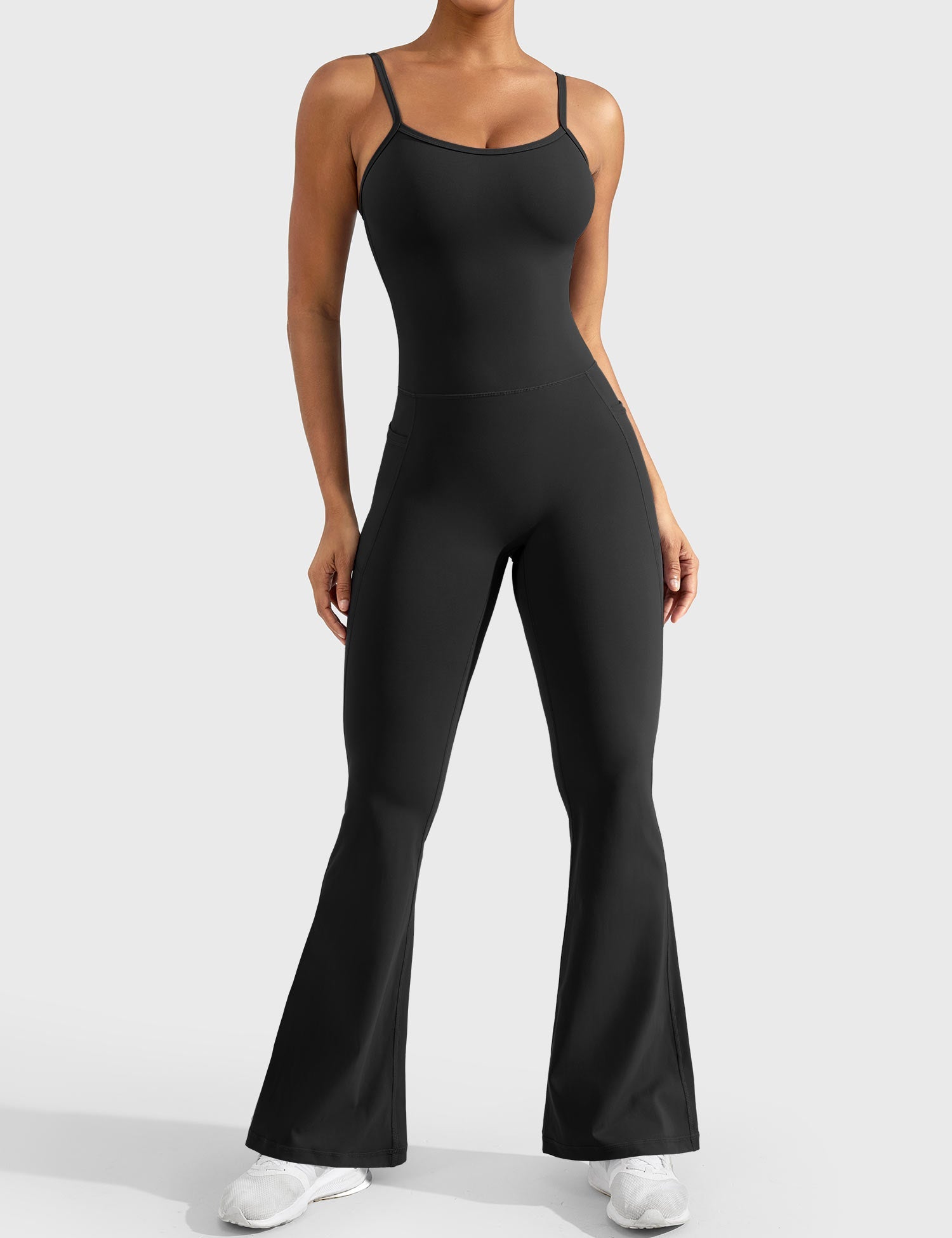 YGLEO Mena Flared Jumpsuit with Side Pockets
