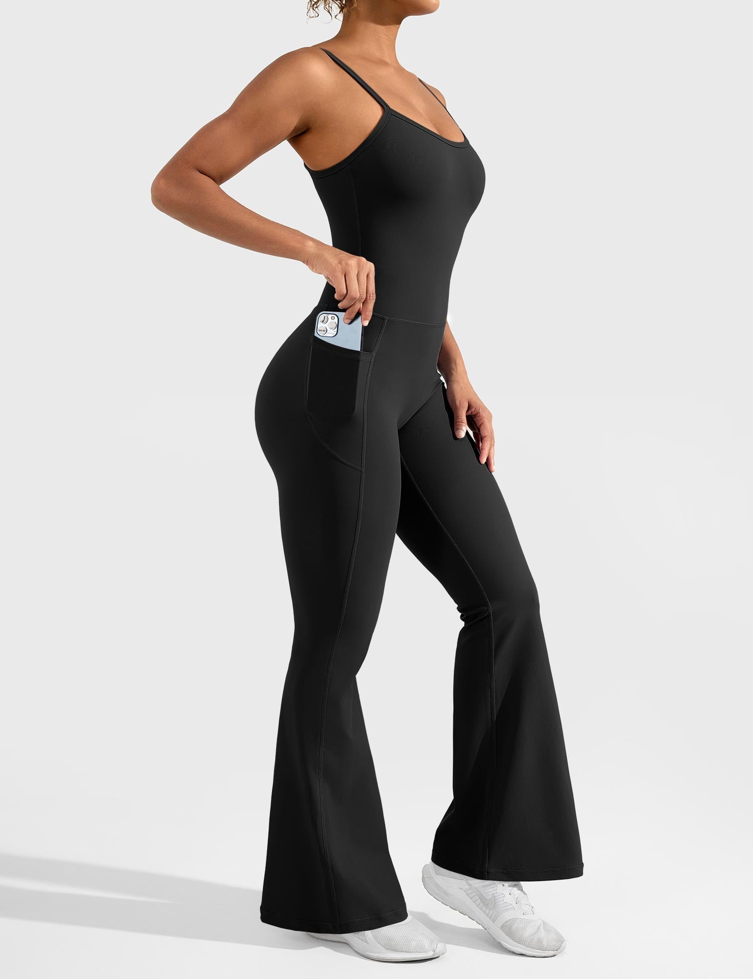 YGLEO Mena Flared Jumpsuit with Side Pockets