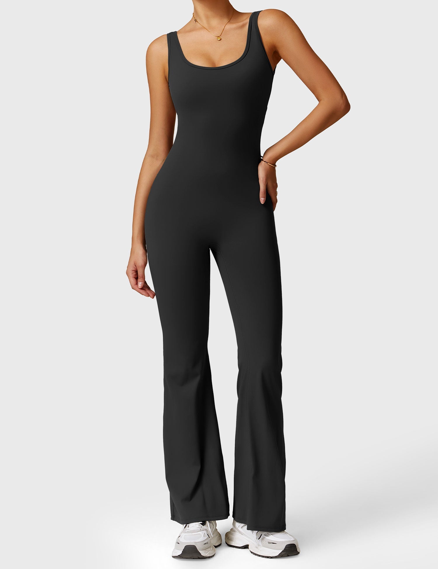 YGLEO Lizvette V-Back Jumpsuit with Pockets