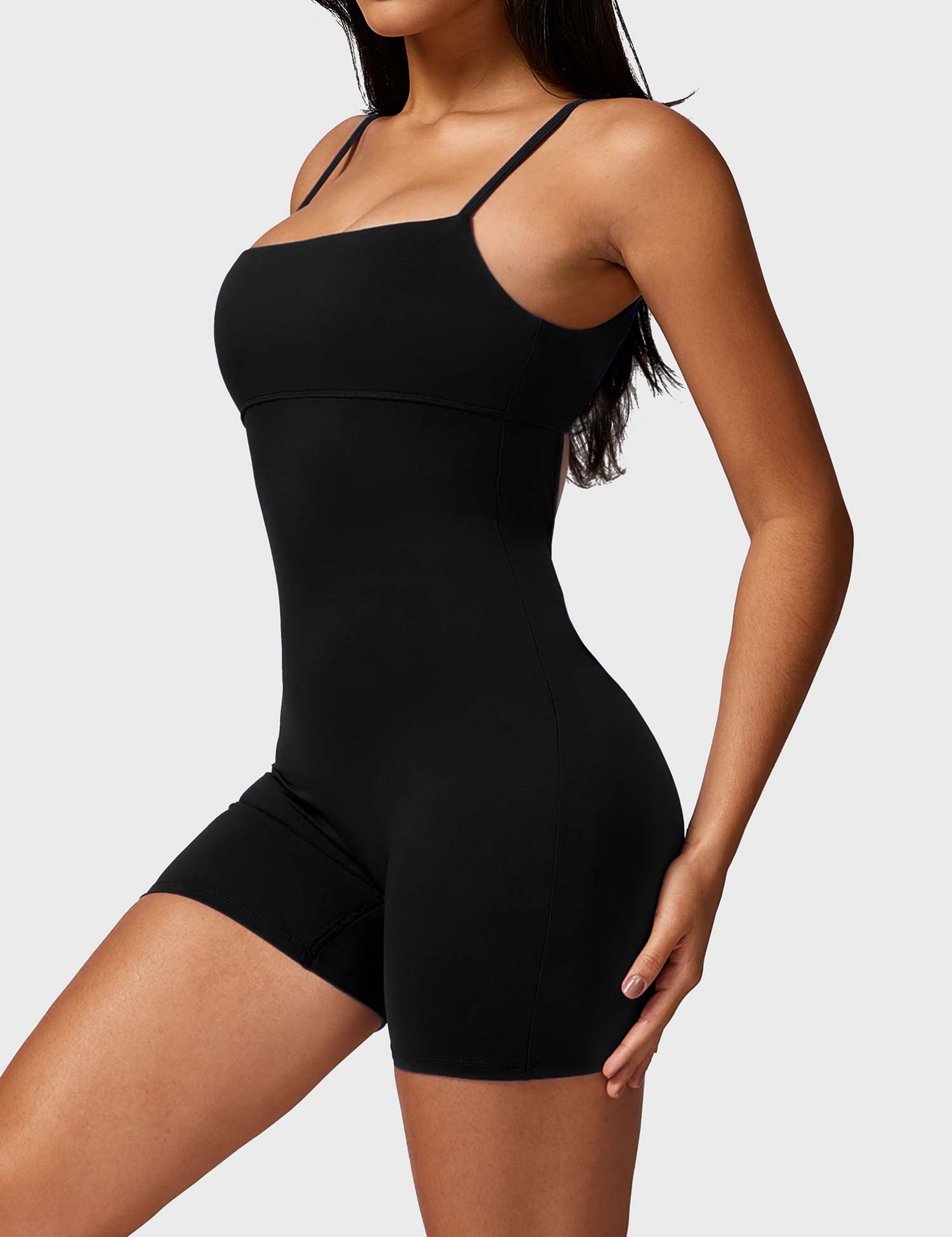 YGLEO V-Back Scrunch Romper