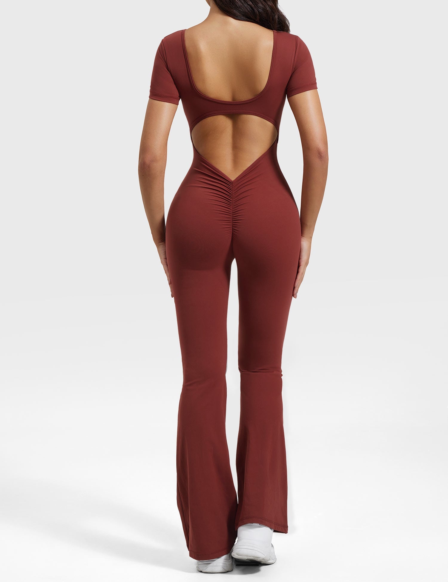 YGLEO Lizvette Short Sleeves Flared Jumpsuit