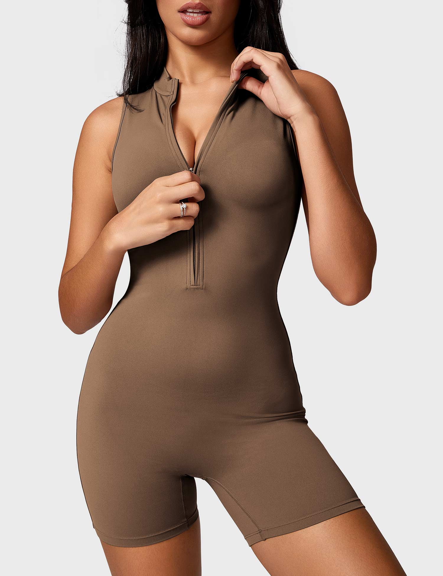 YGLEO Belle Sleeveless Zipper Romper