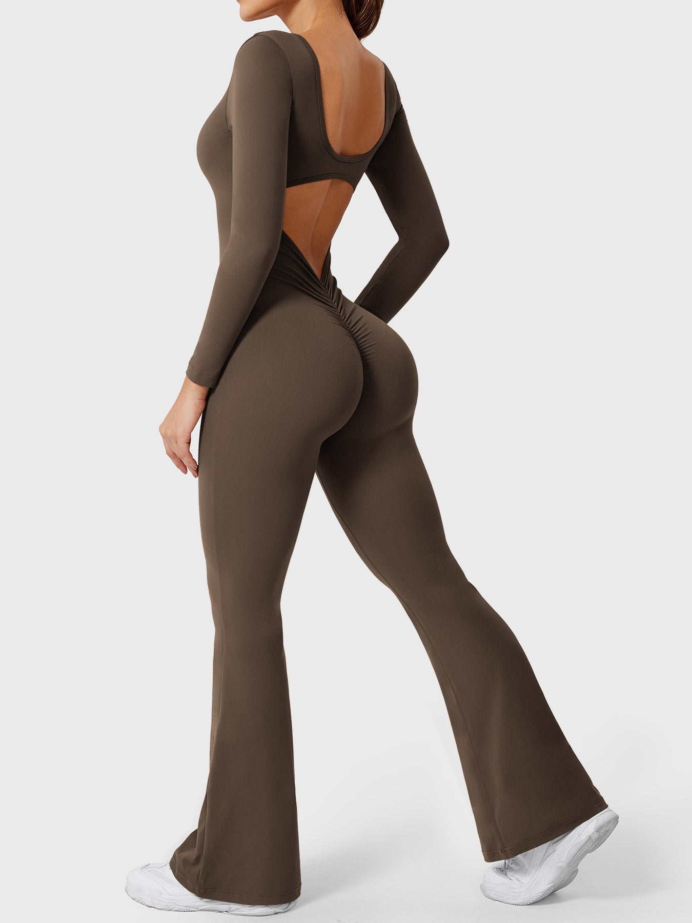 YGLEO Lizvette Long Sleeves Flared Jumpsuit