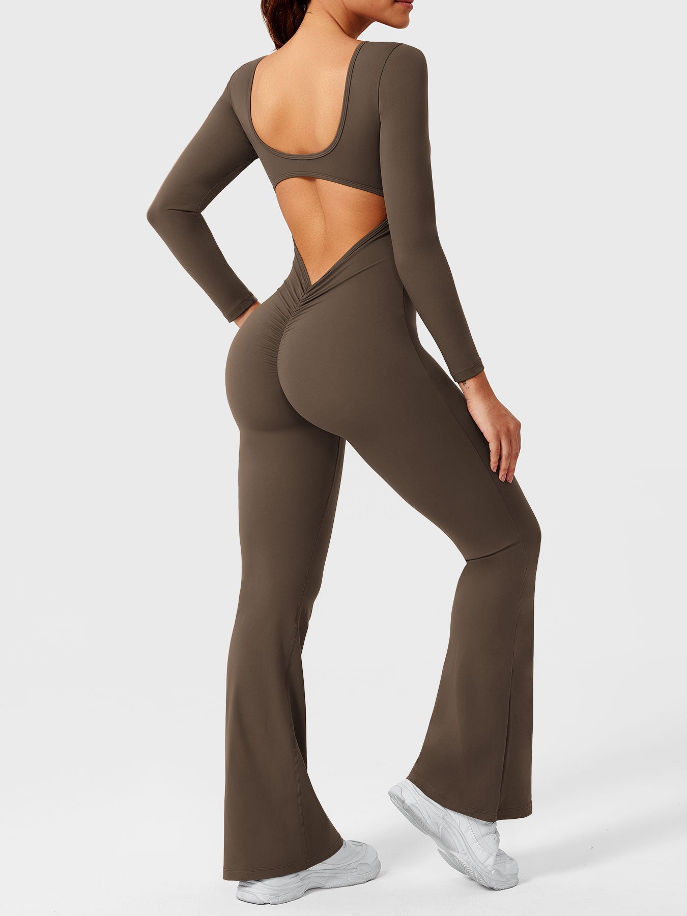 YGLEO Lizvette Long Sleeves Flared Jumpsuit