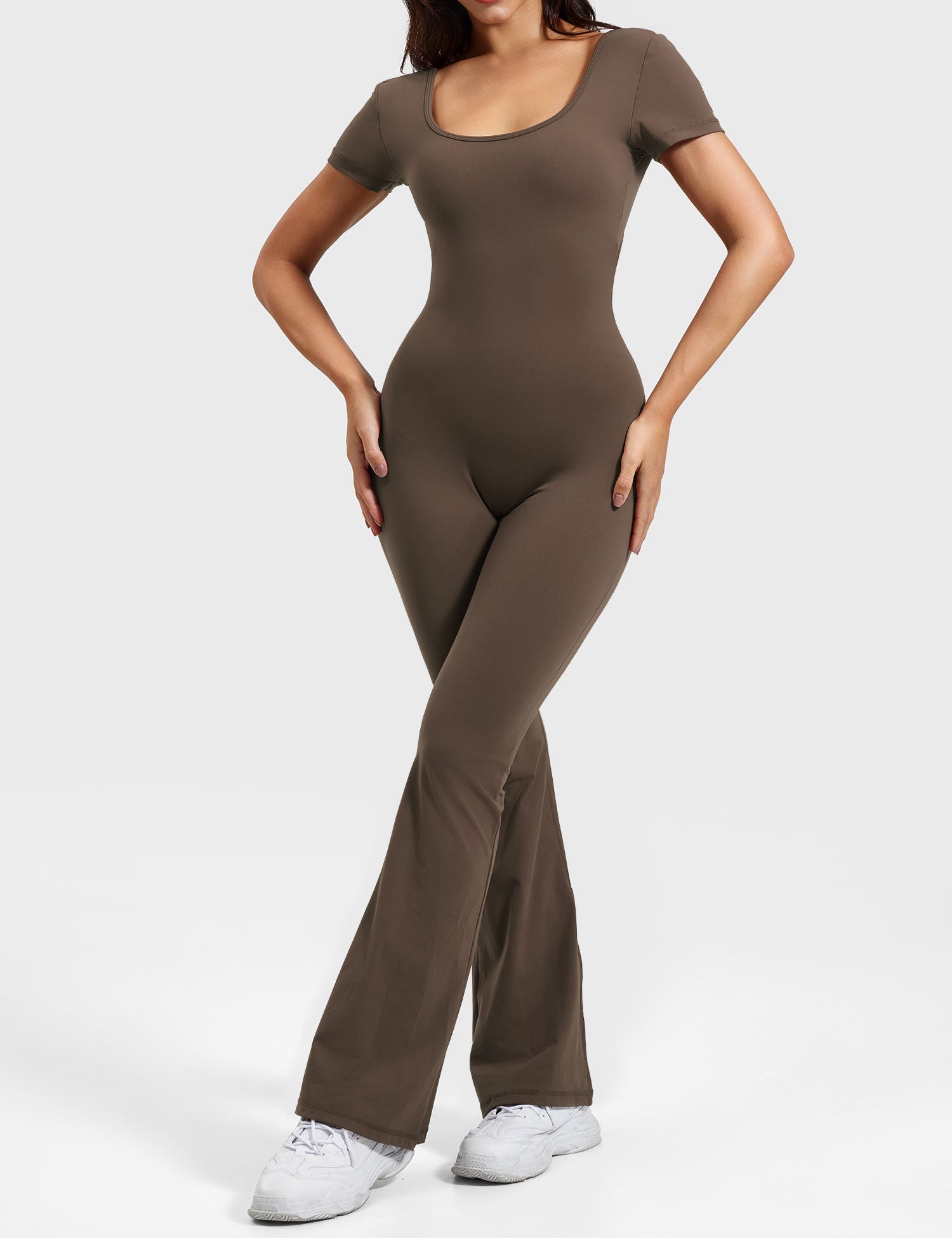 YGLEO Lizvette Short Sleeves Flared Jumpsuit