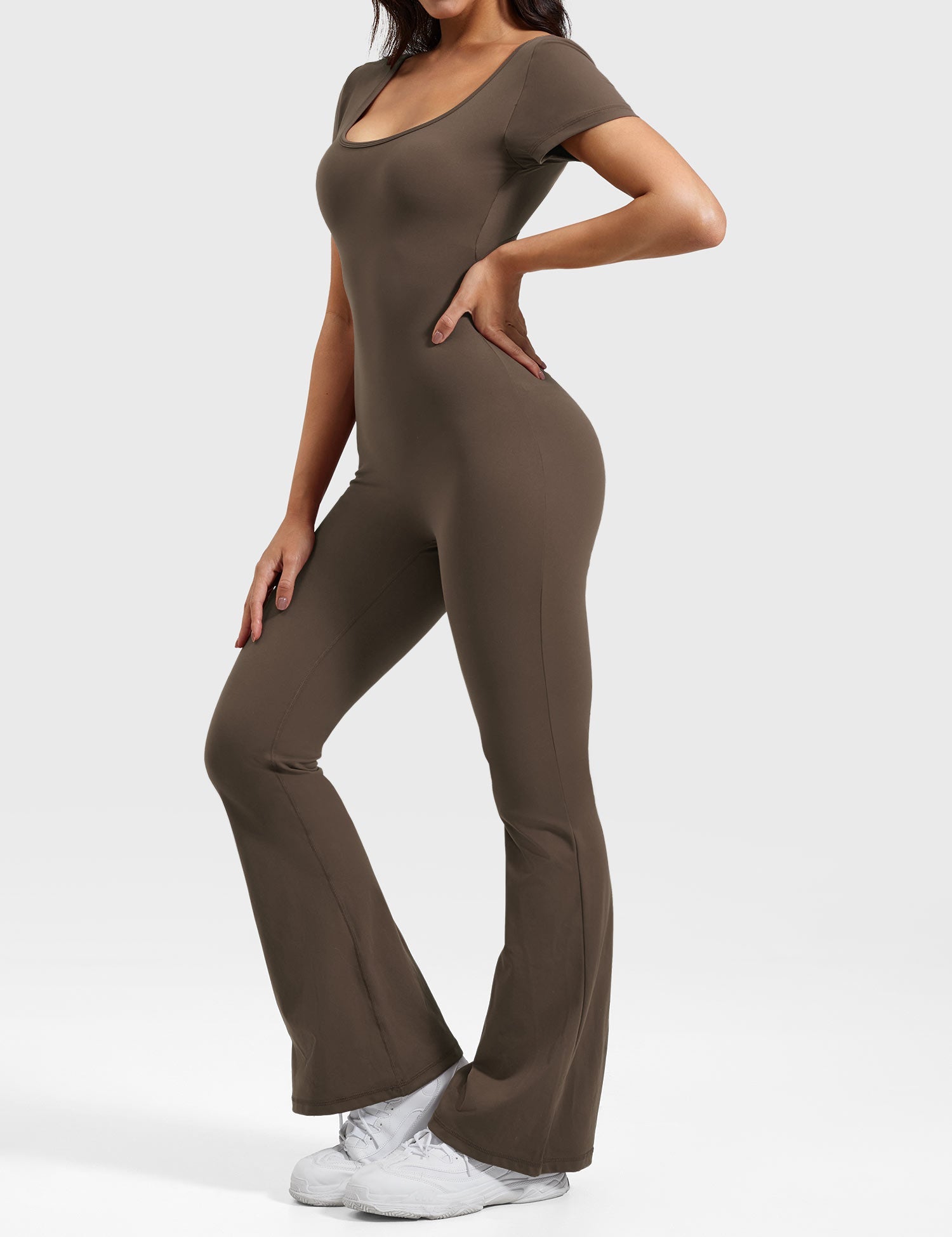 YGLEO Lizvette Short Sleeves Flared Jumpsuit