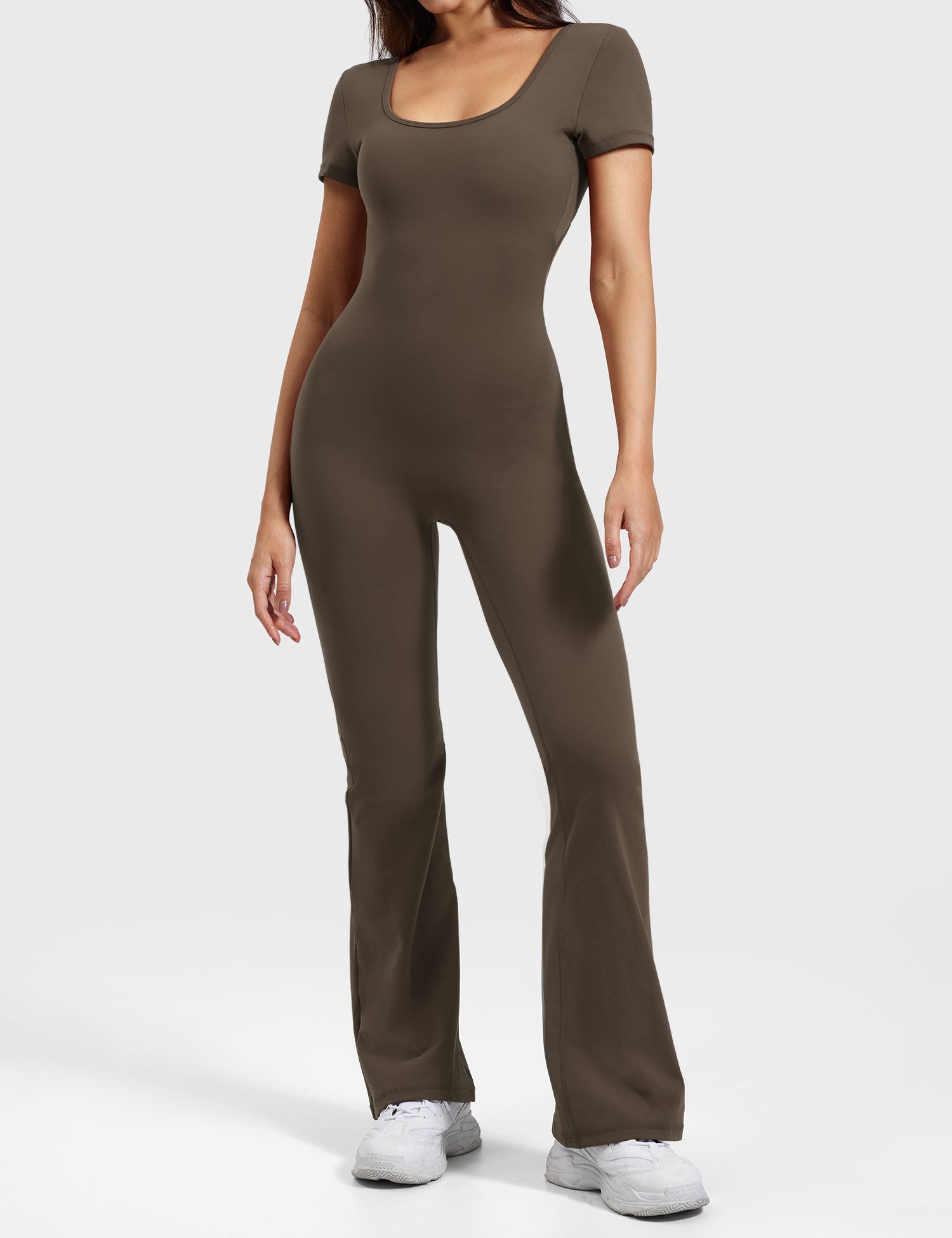 YGLEO Lizvette Short Sleeves Flared Jumpsuit