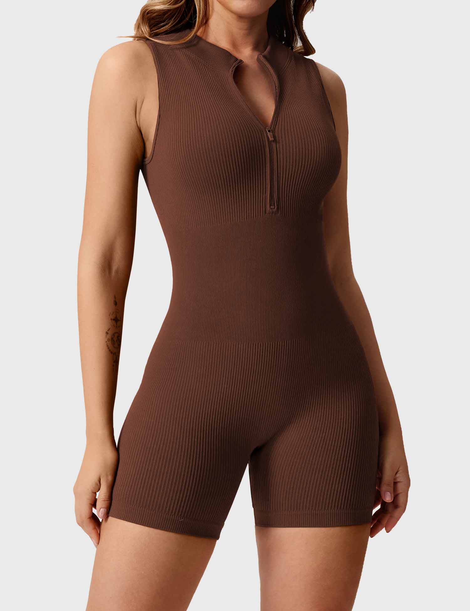YGLEO Rachel Ribbed Seamless Romper