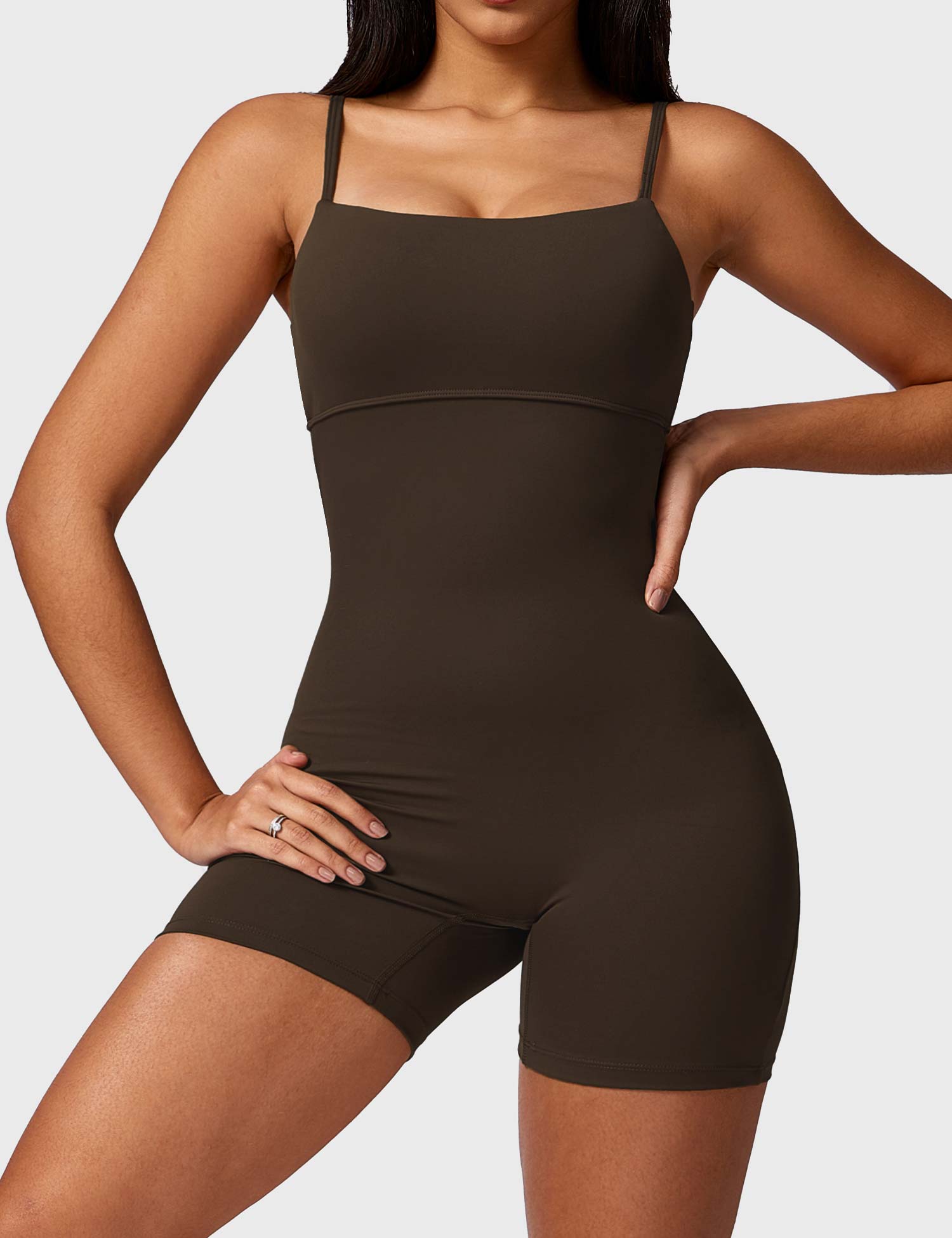 YGLEO V-Back Scrunch Romper