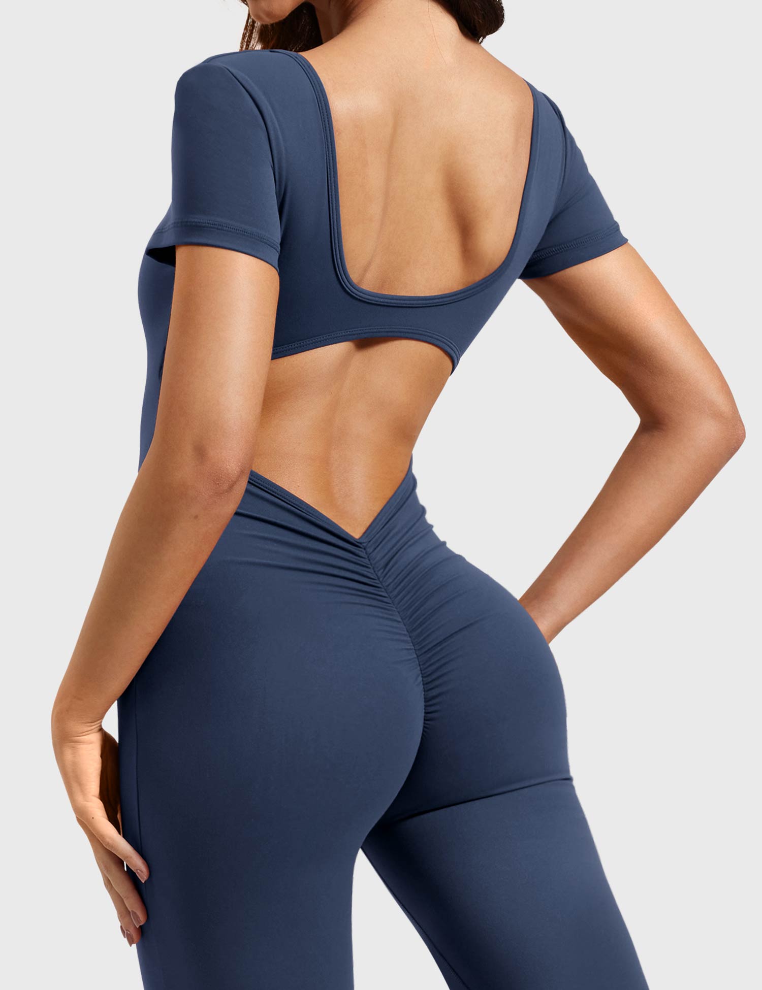 YGLEO Lizvette Short Sleeves Flared Jumpsuit