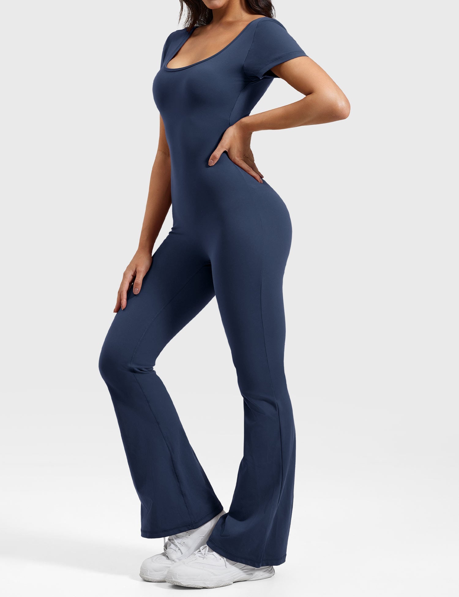 YGLEO Lizvette Short Sleeves Flared Jumpsuit