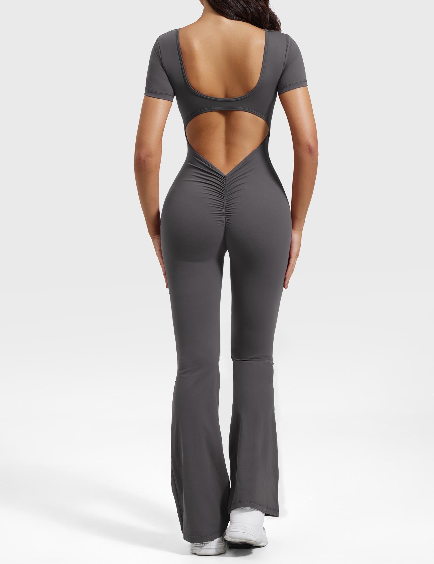 YGLEO Lizvette Short Sleeves Flared Jumpsuit