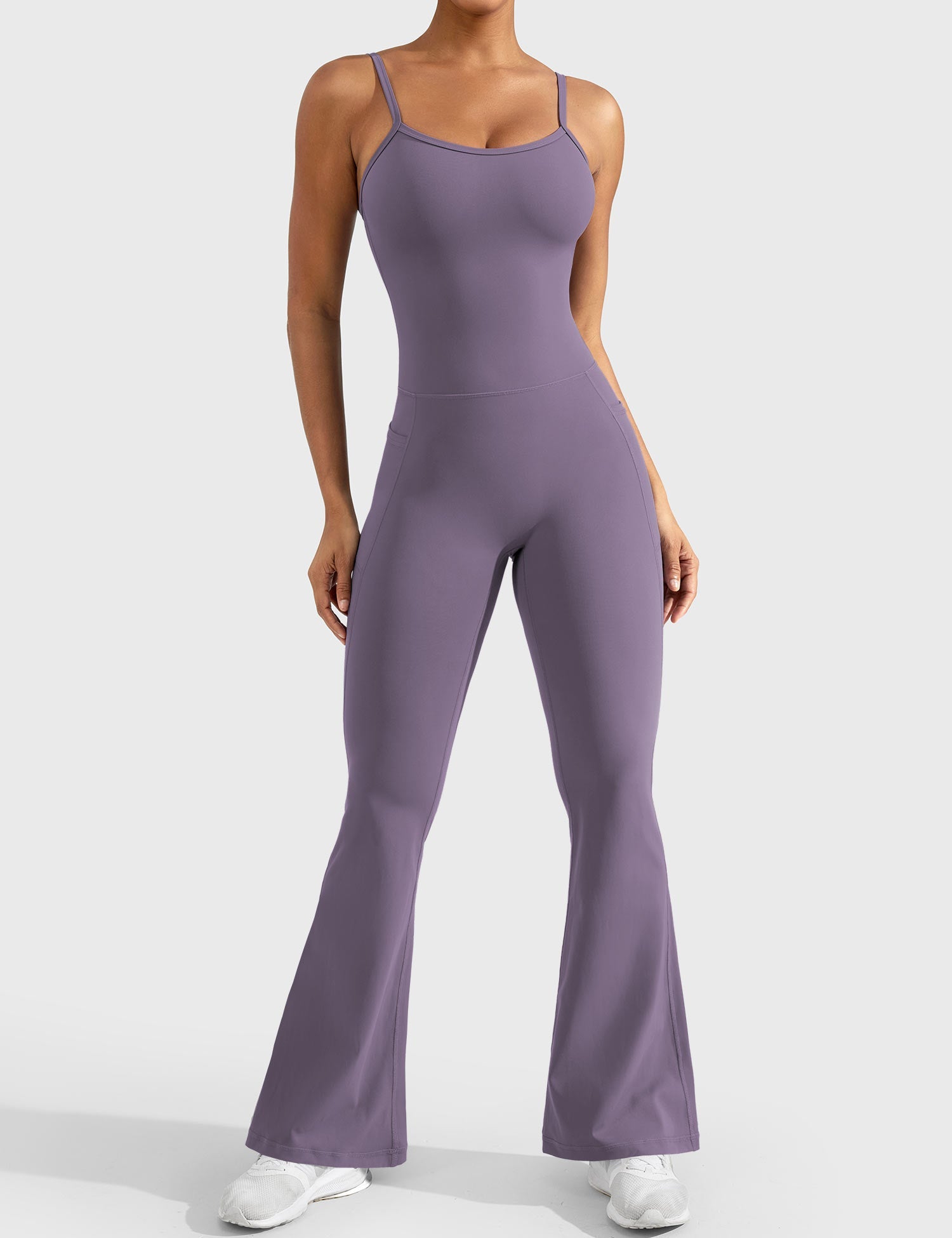 YGLEO Mena Flared Jumpsuit with Side Pockets