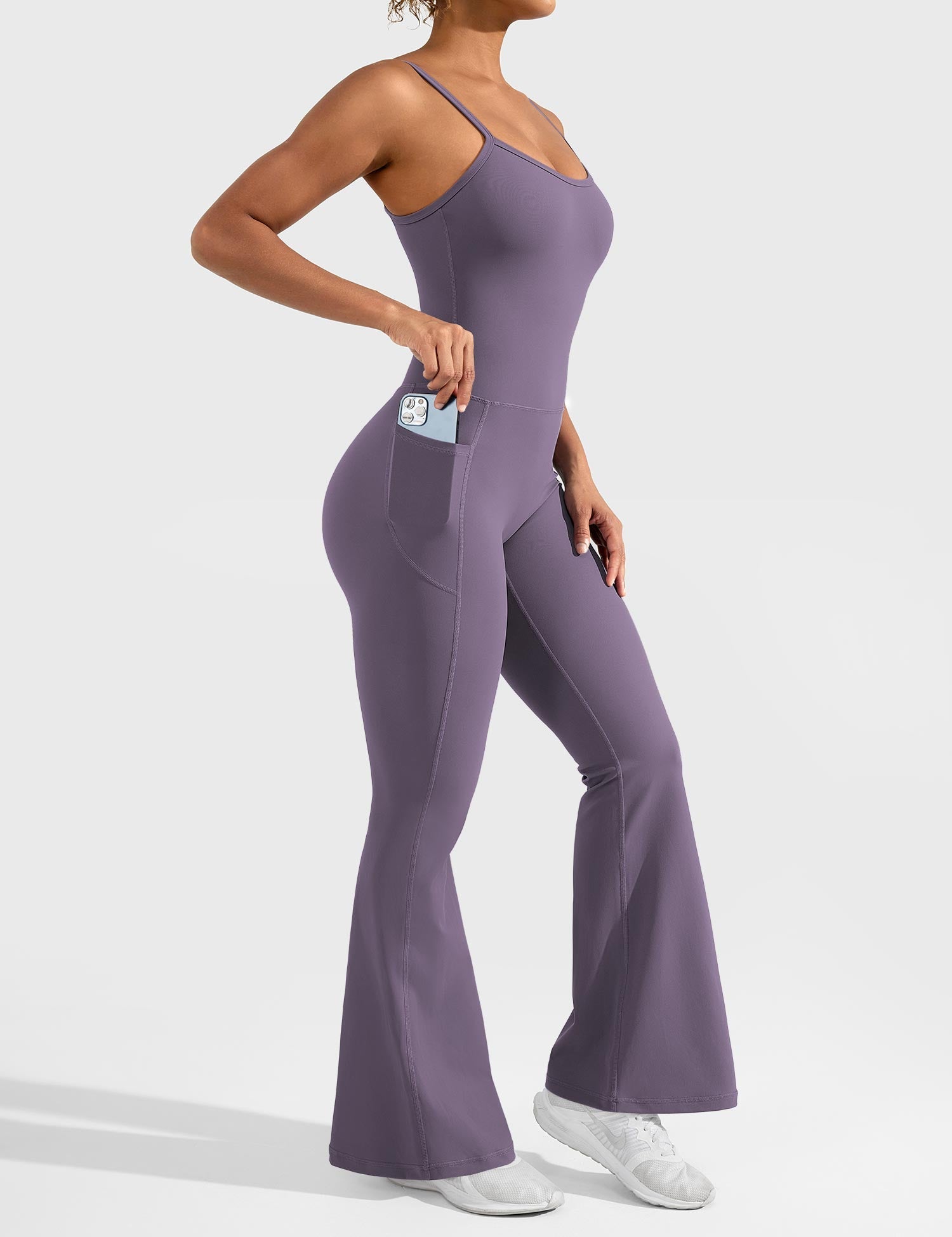 YGLEO Mena Flared Jumpsuit with Side Pockets