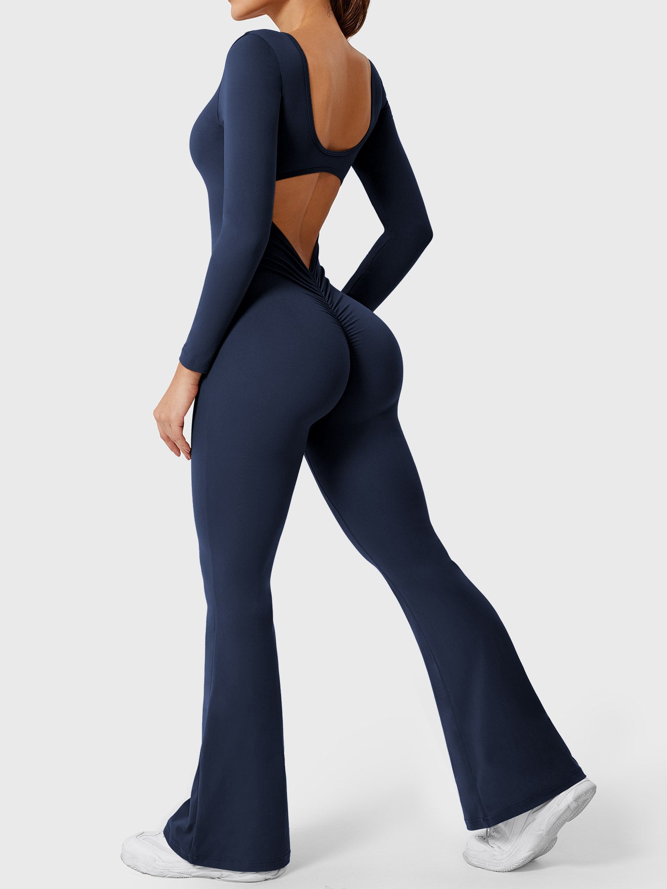 YGLEO Lizvette Long Sleeves Flared Jumpsuit