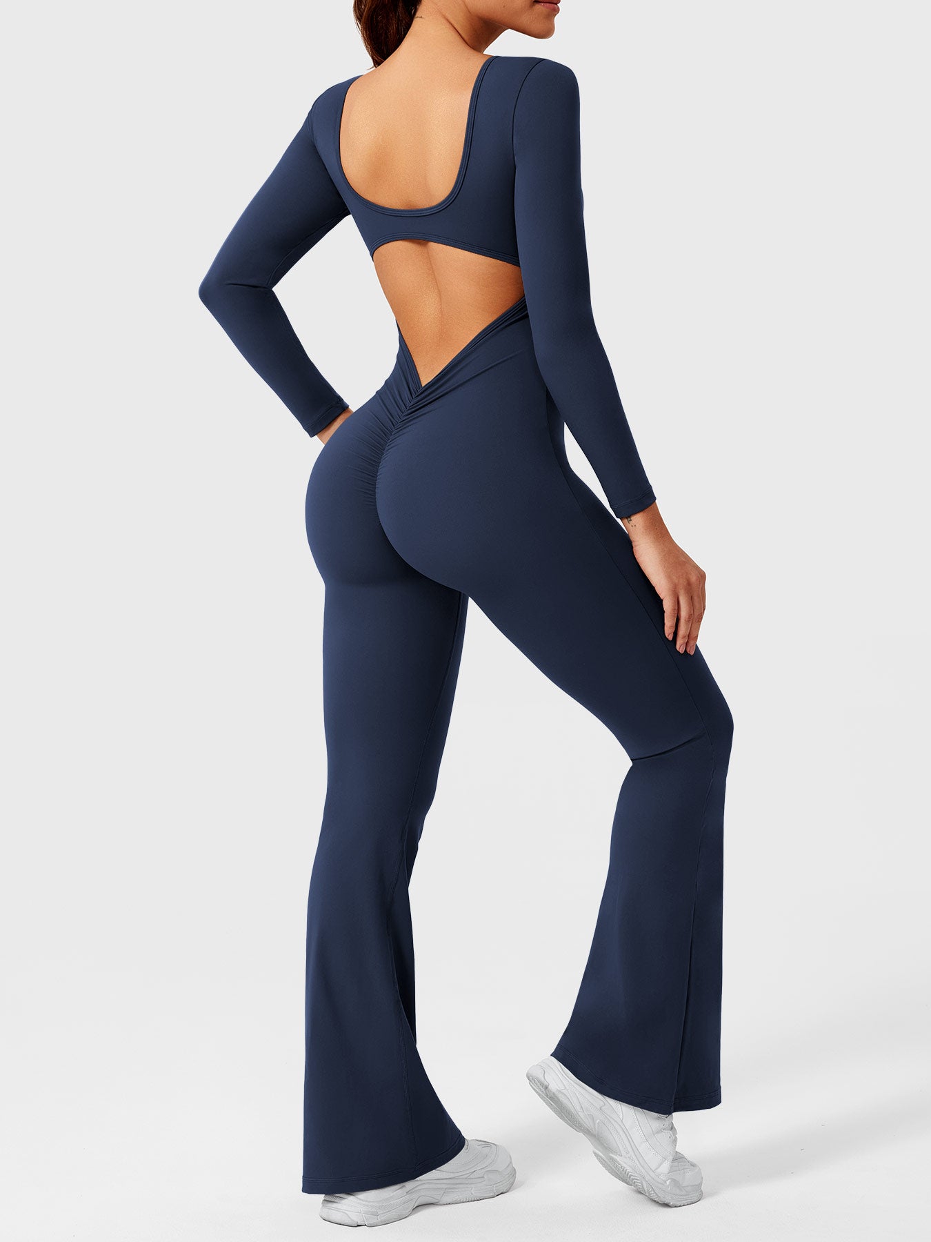 YGLEO Lizvette Long Sleeves Flared Jumpsuit