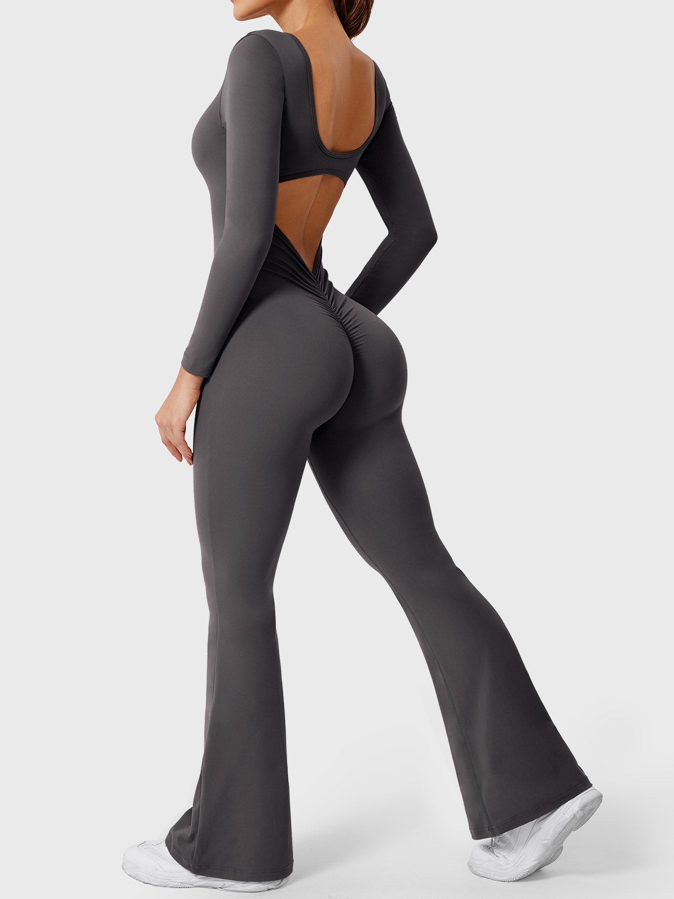 YGLEO Lizvette Long Sleeves Flared Jumpsuit
