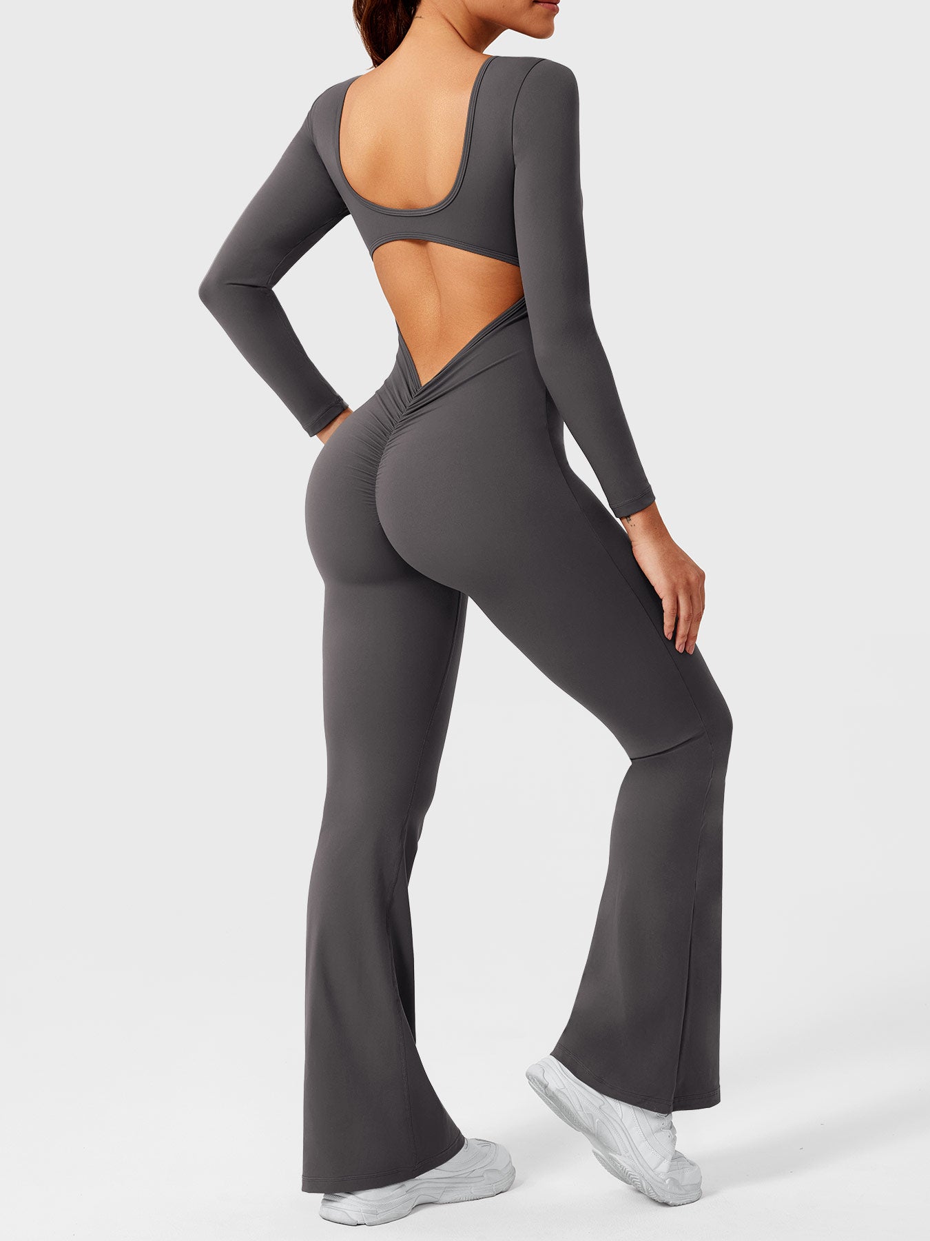 YGLEO Lizvette Long Sleeves Flared Jumpsuit