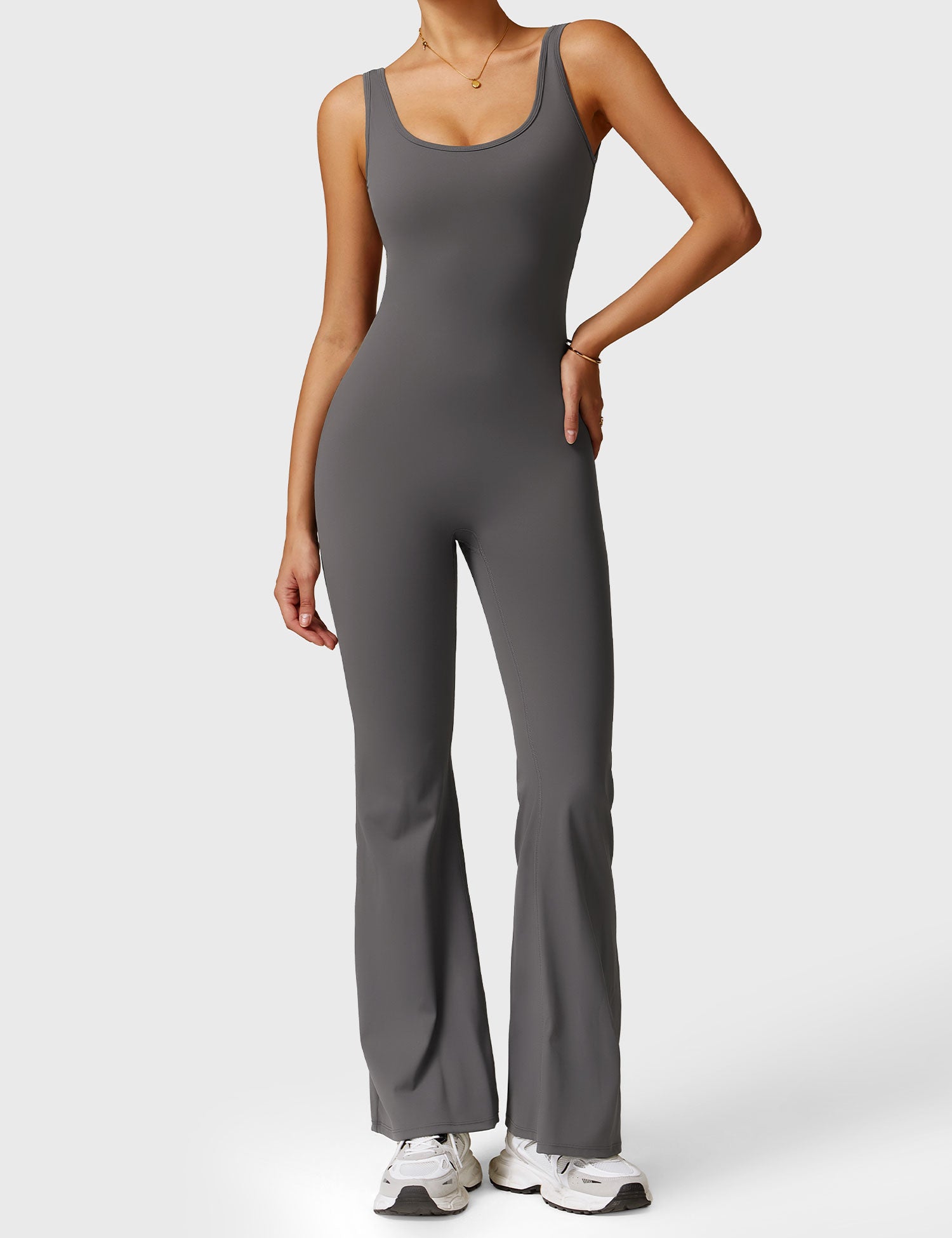 YGLEO Lizvette V-Back Jumpsuit with Pockets