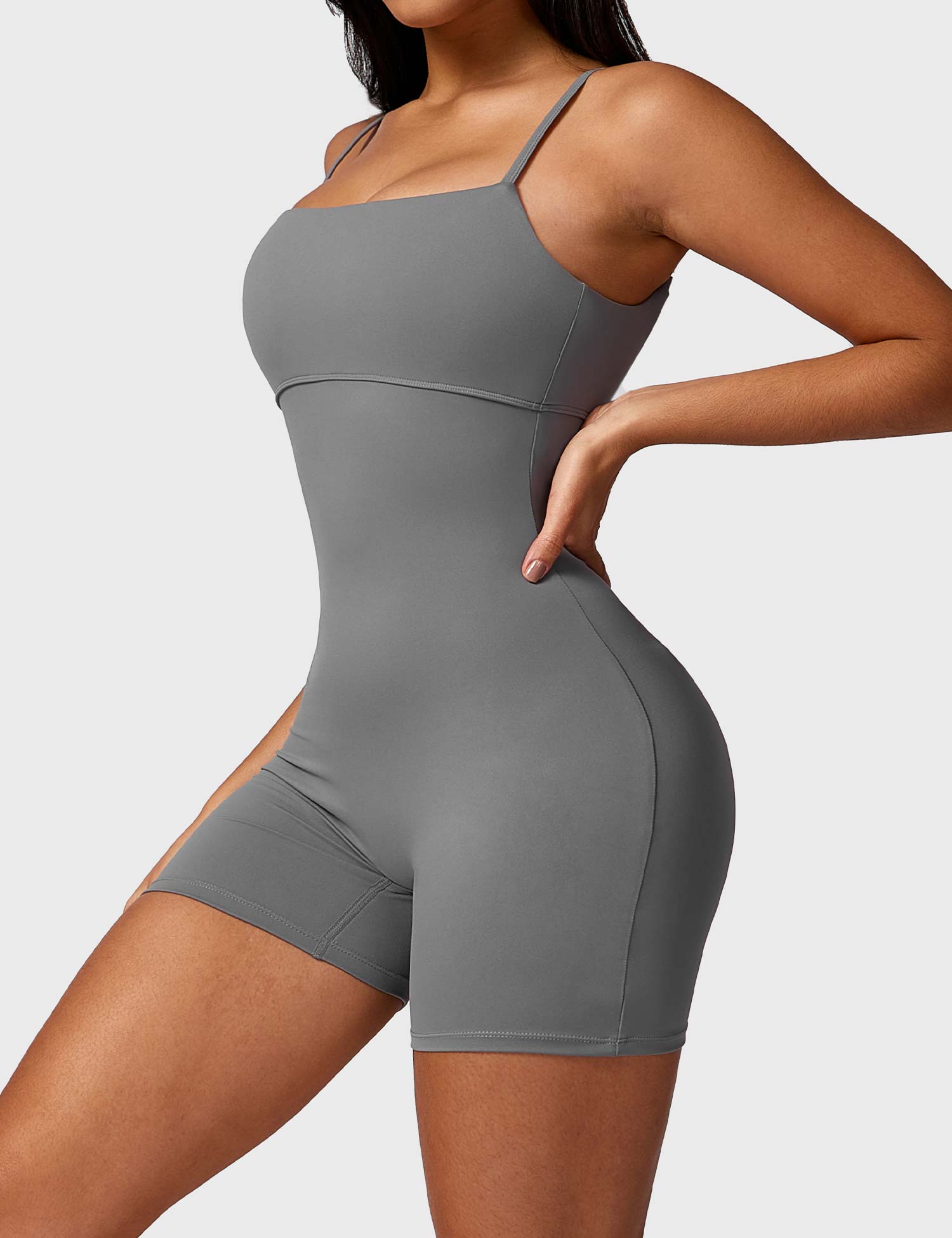 YGLEO V-Back Scrunch Romper