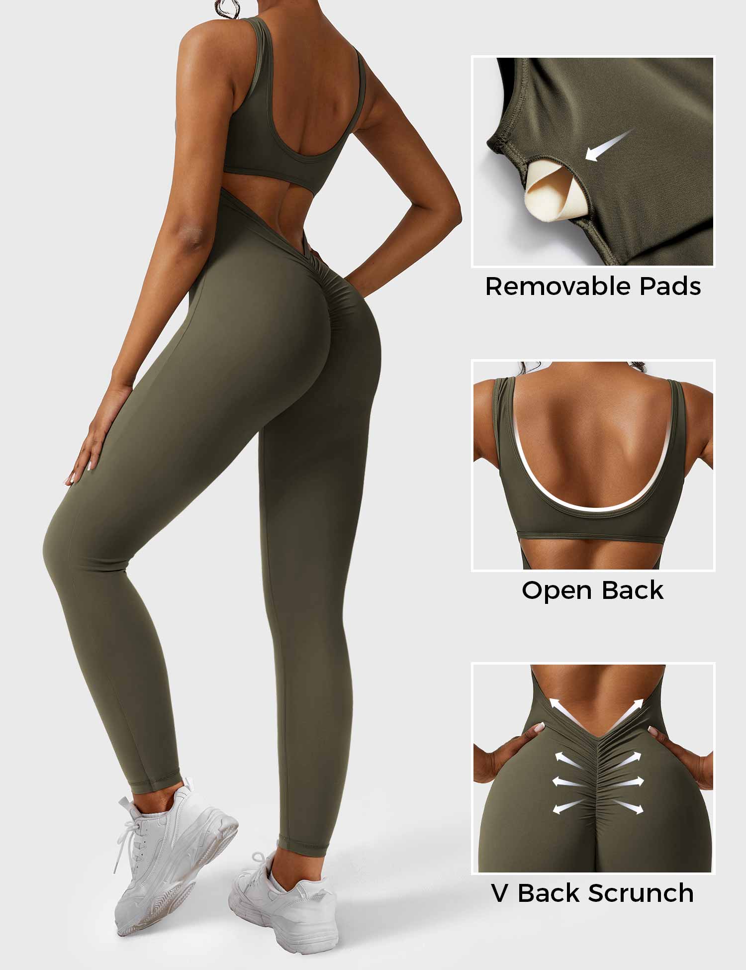 YGLEO Lizvette V-Back Jumpsuit
