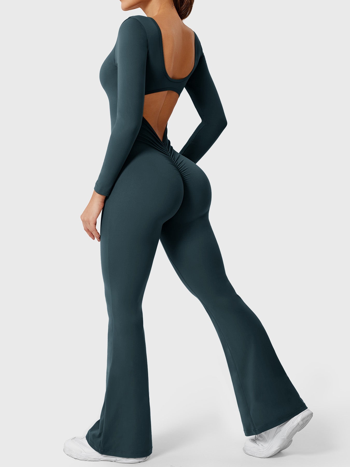 YGLEO Lizvette Long Sleeves Flared Jumpsuit