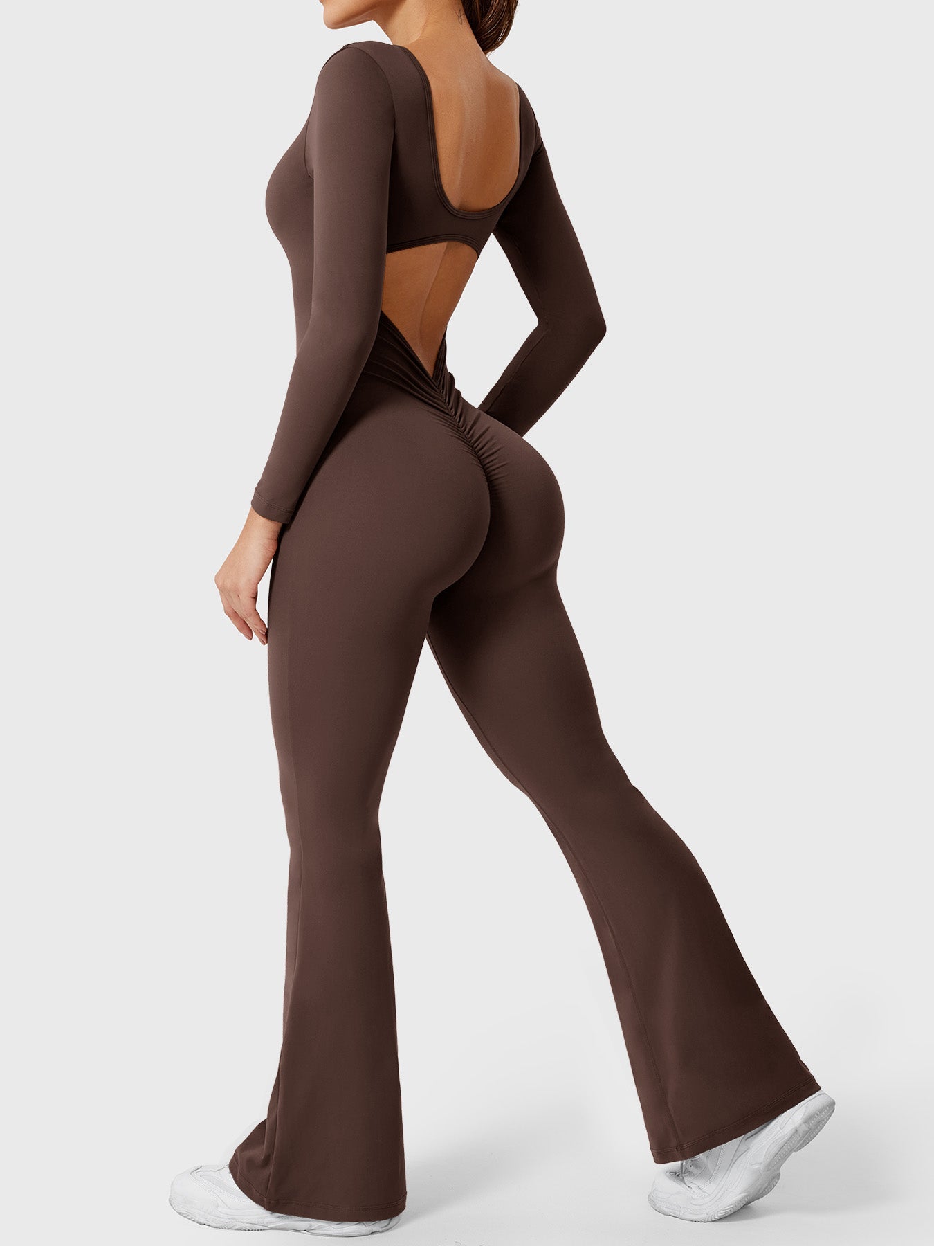 YGLEO Lizvette Long Sleeves Flared Jumpsuit