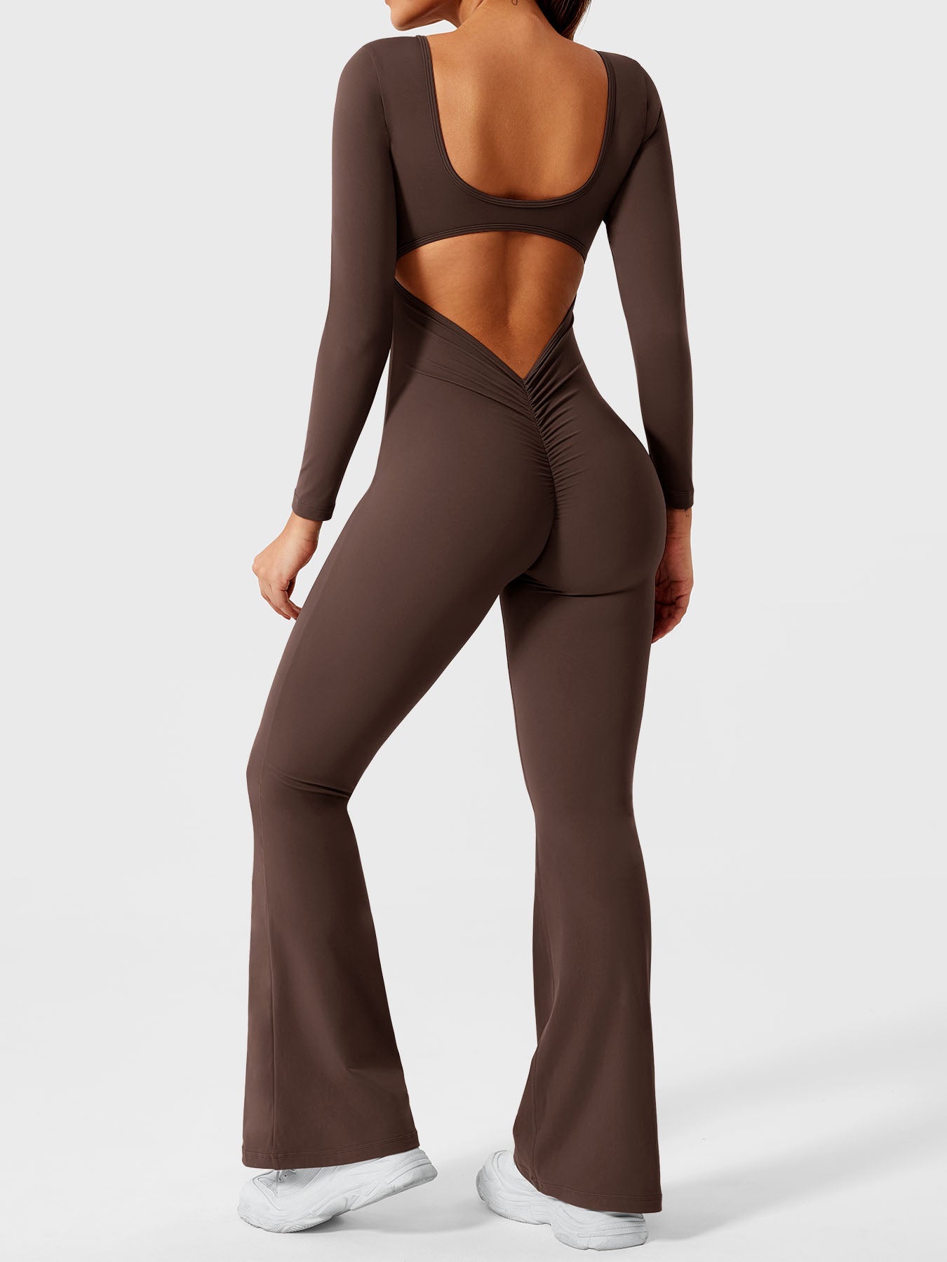 YGLEO Lizvette Long Sleeves Flared Jumpsuit