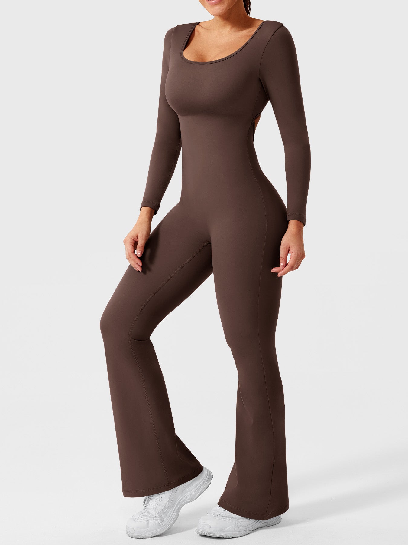 YGLEO Lizvette Long Sleeves Flared Jumpsuit