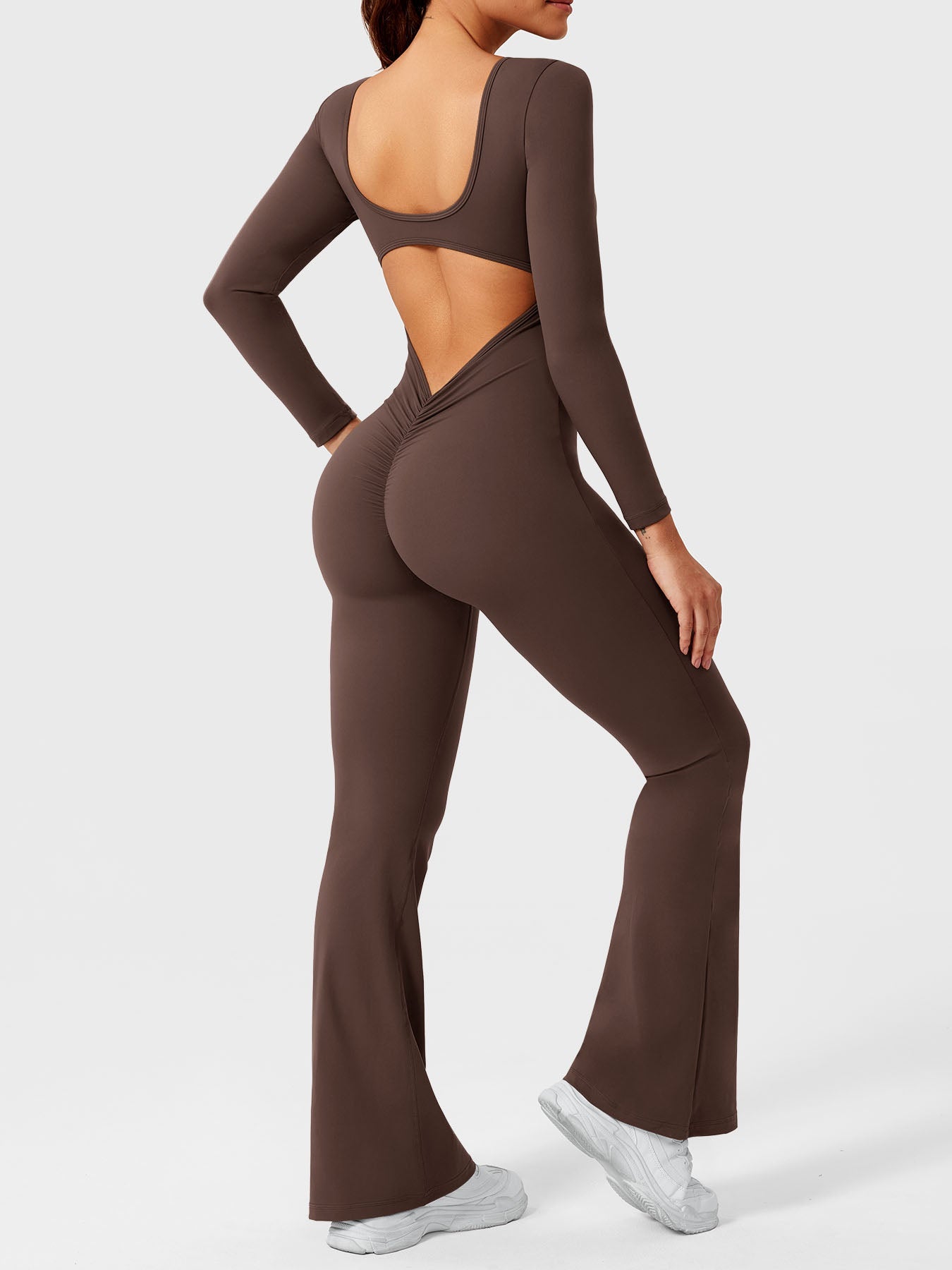 YGLEO Lizvette Long Sleeves Flared Jumpsuit