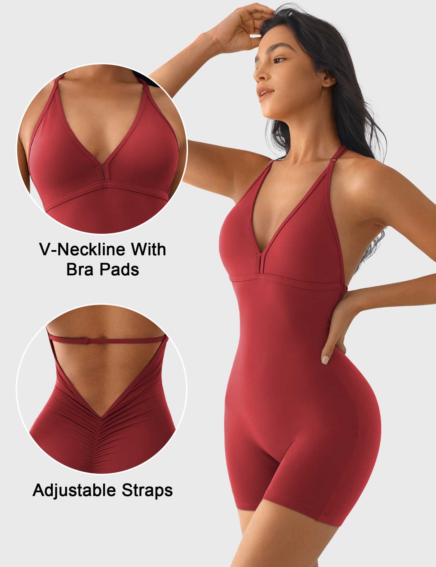 YGLEO Taylor V Neck Backless Romper