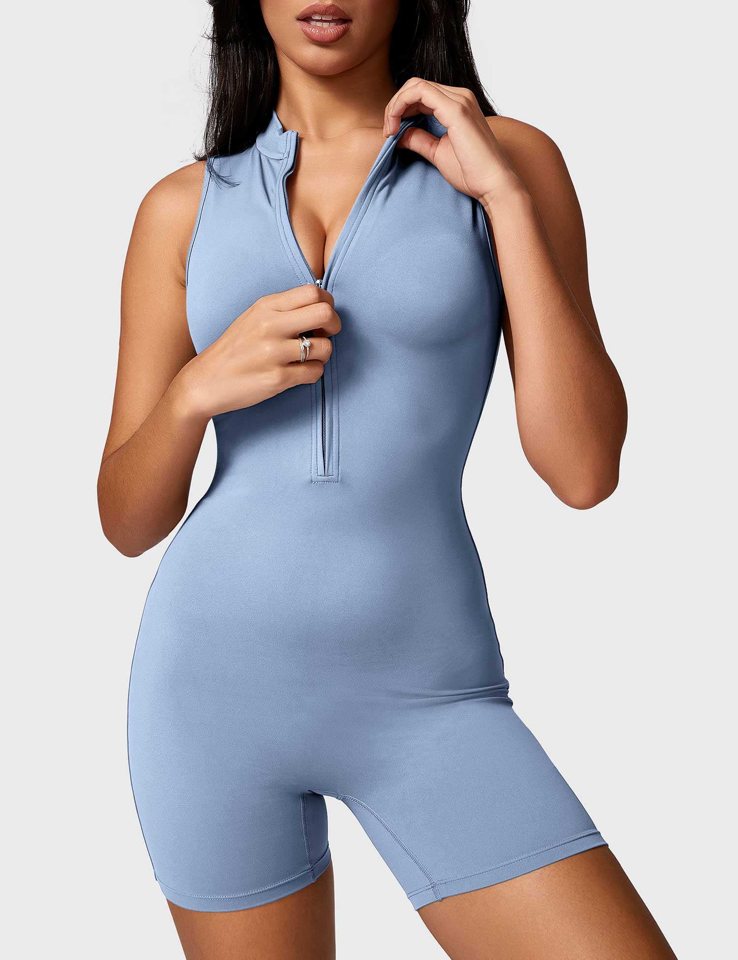 YGLEO Belle Sleeveless Zipper Romper
