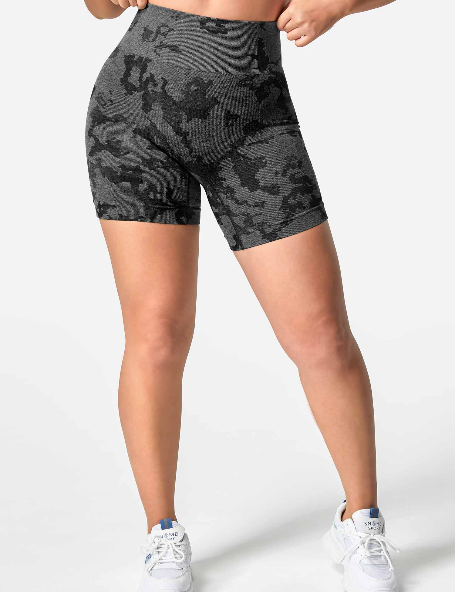 YGLEO Camo Seamless Shorts