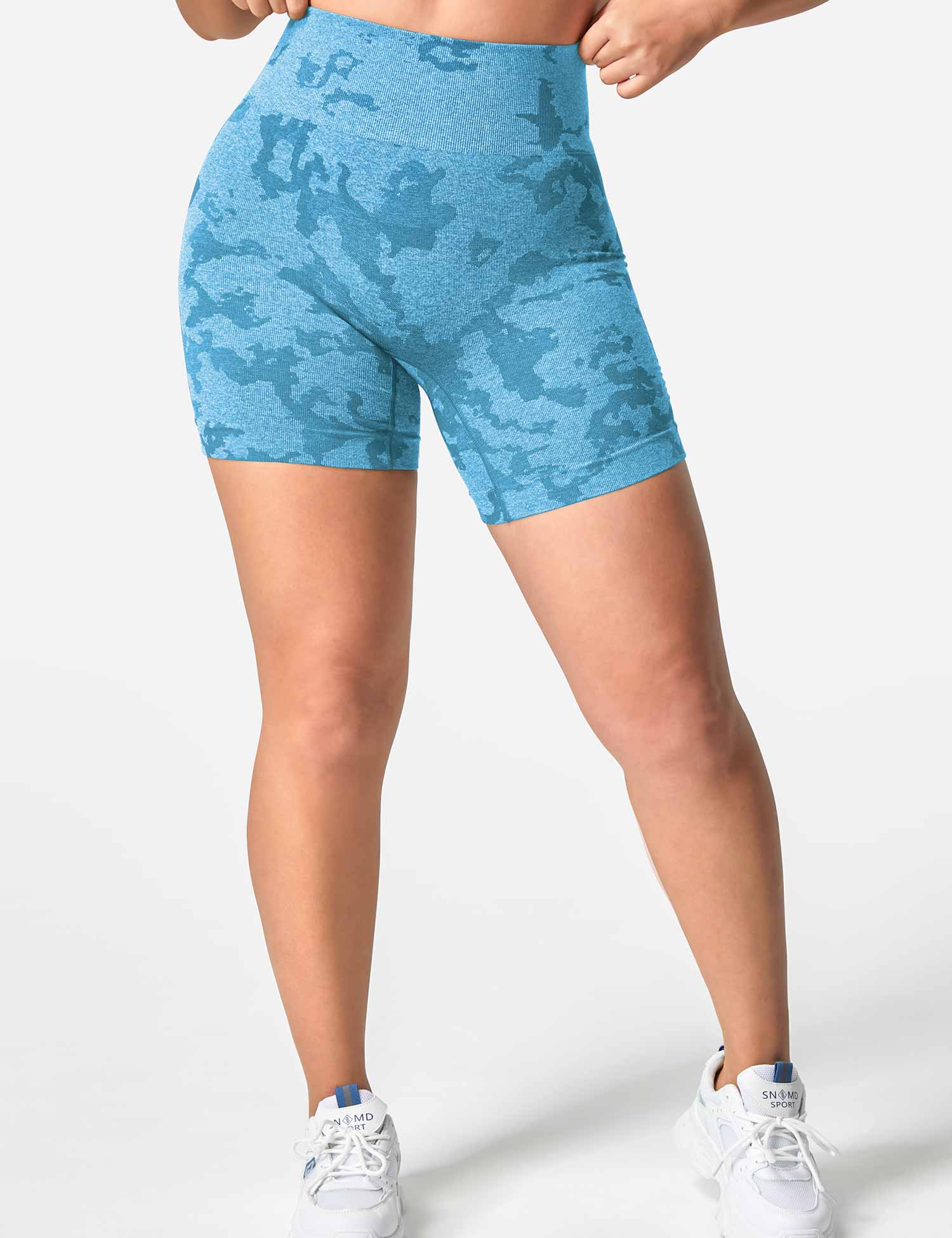 YGLEO Camo Seamless Shorts