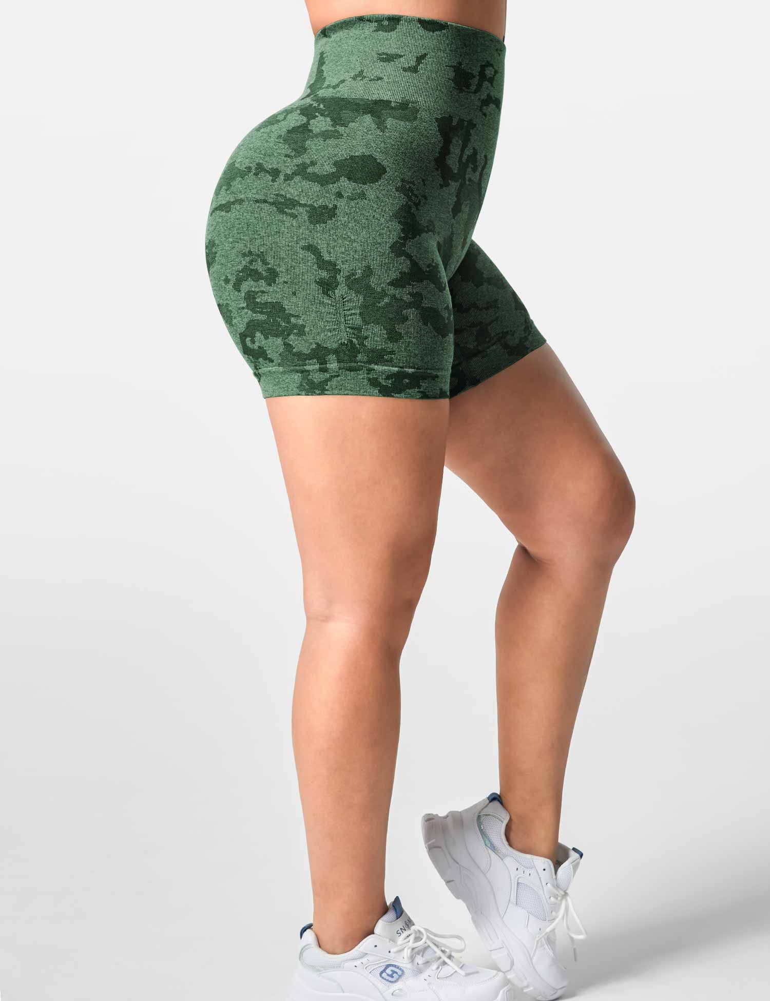 YGLEO Camo Seamless Shorts