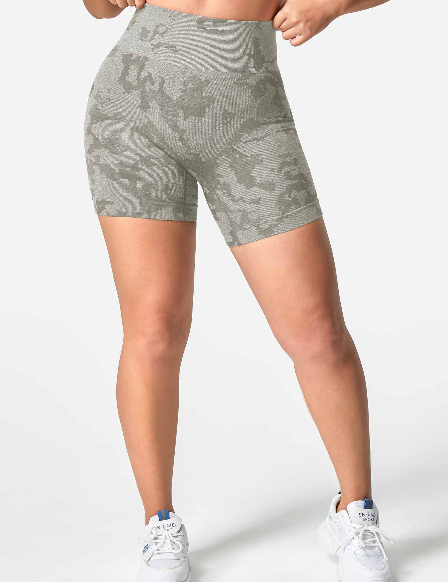 YGLEO Camo Seamless Shorts