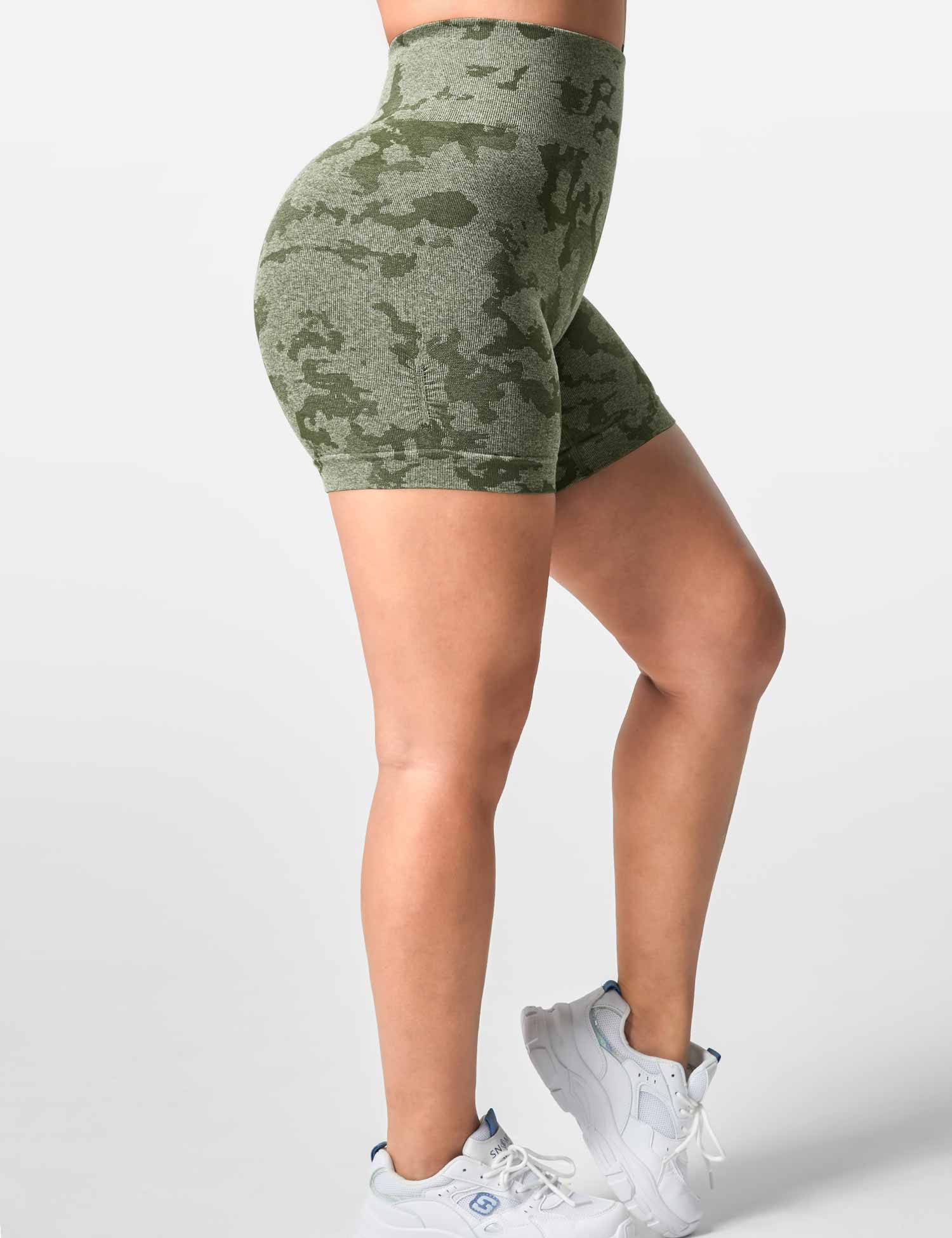 YGLEO Camo Seamless Shorts