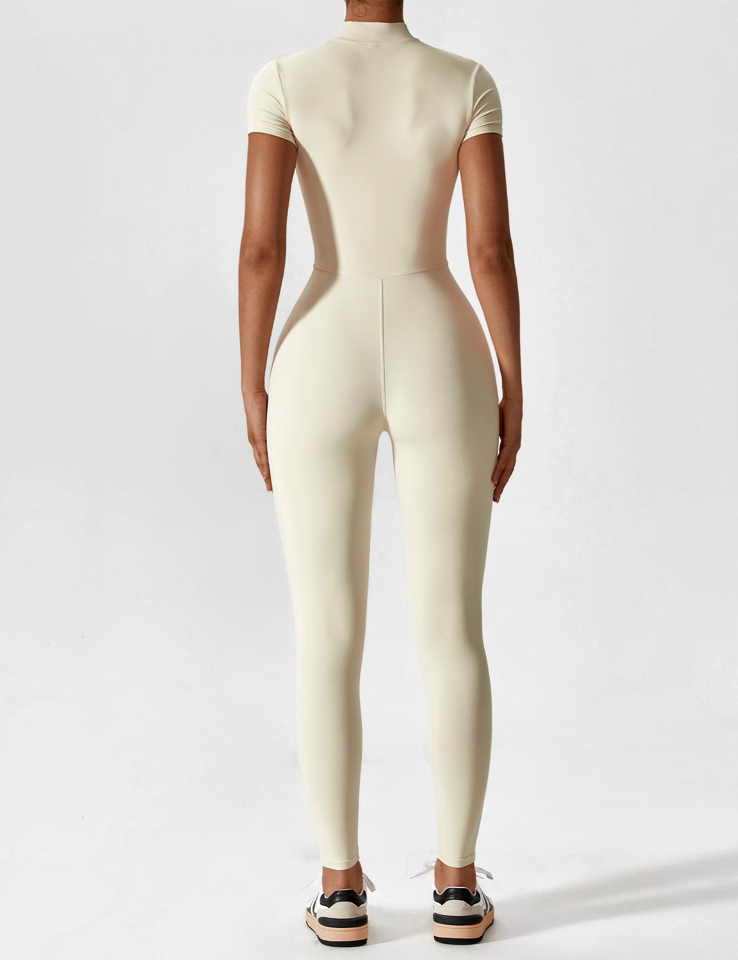 YGLEO Long Sleeve | Short Sleeve Zipper Jumpsuit