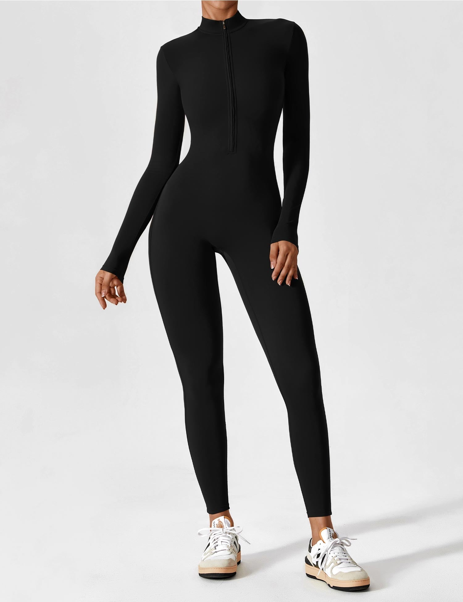 YGLEO Long Sleeve | Short Sleeve Zipper Jumpsuit