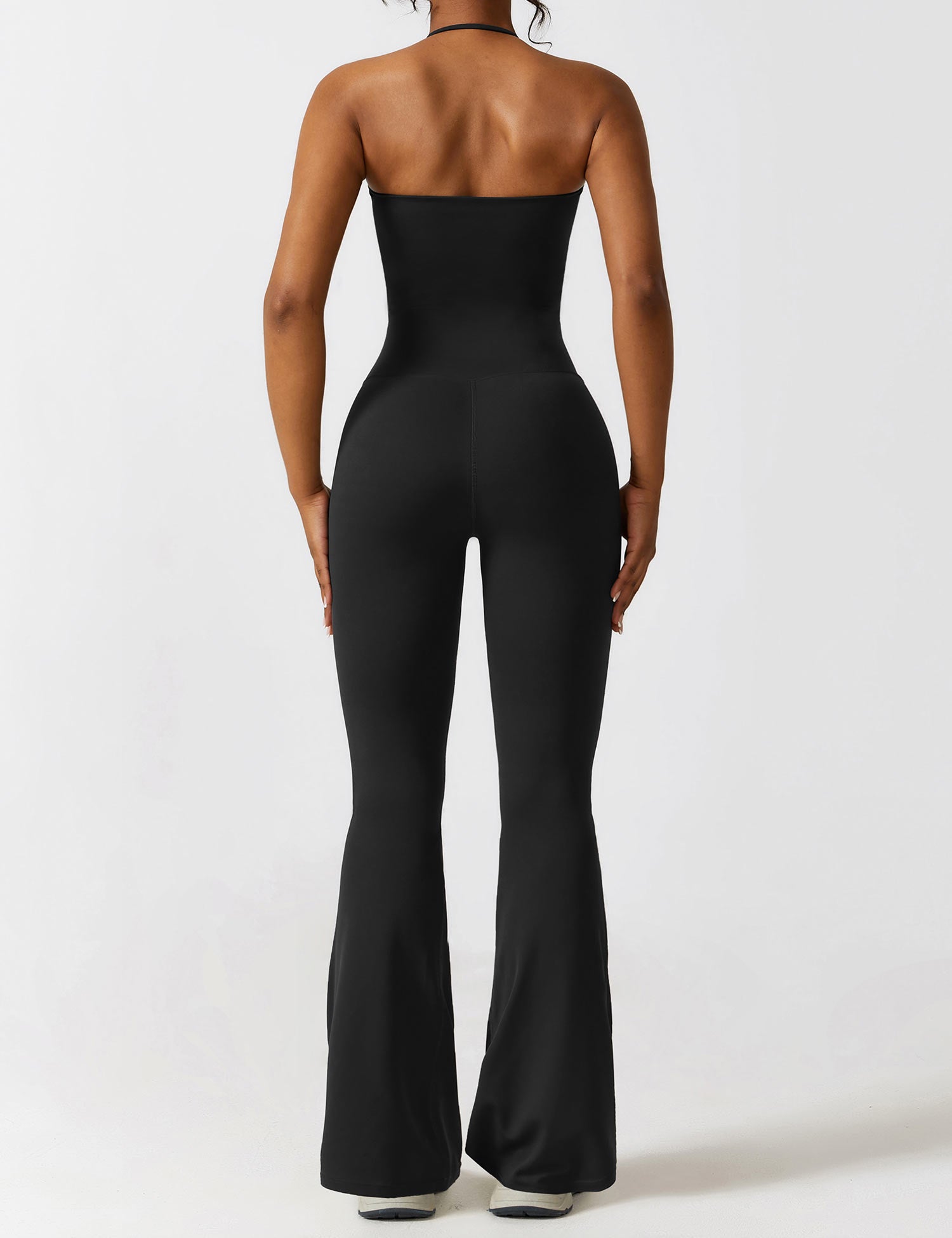 YGLEO Halter Flared Jumpsuit
