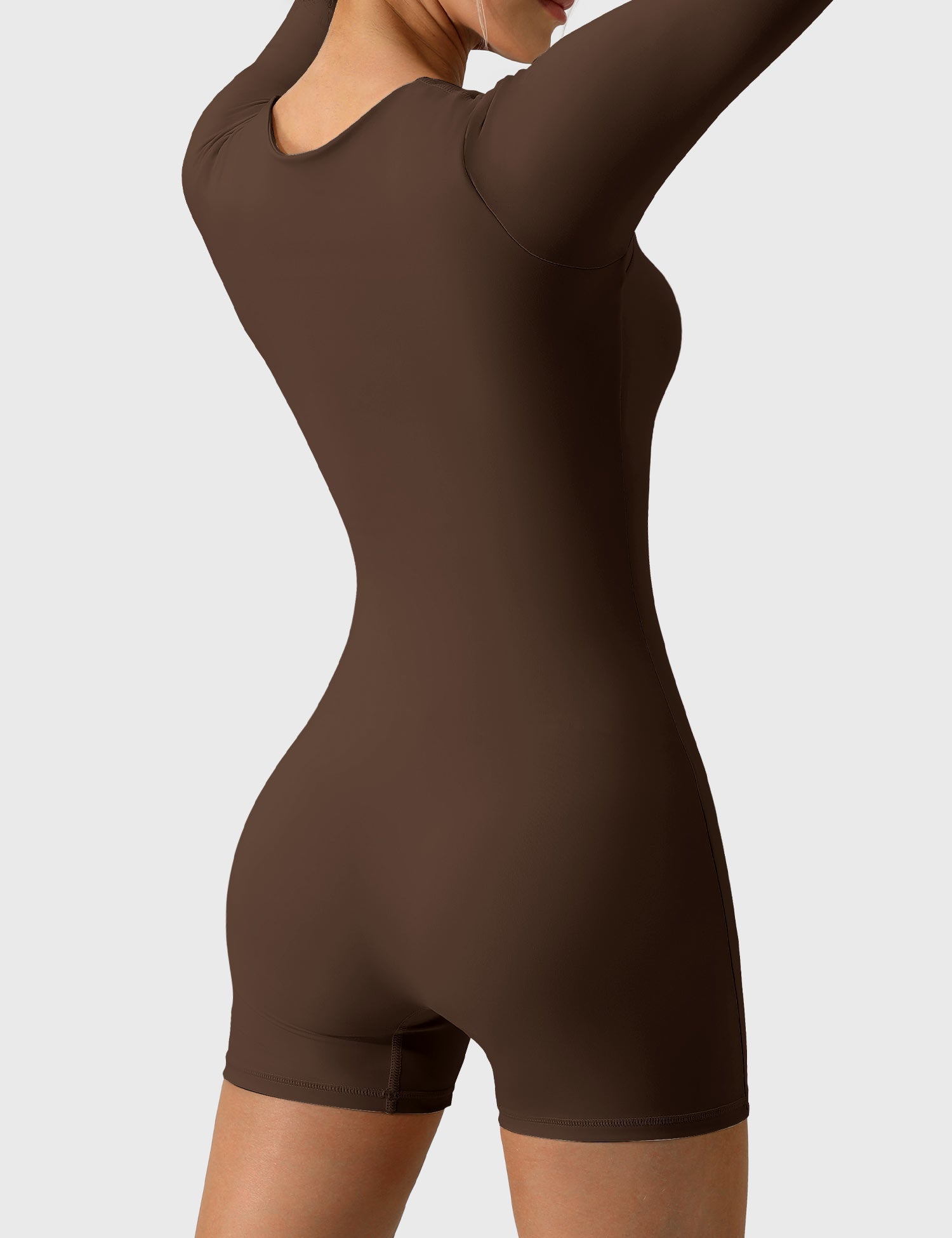 YGLEO Square Neck Long Sleeve Romper