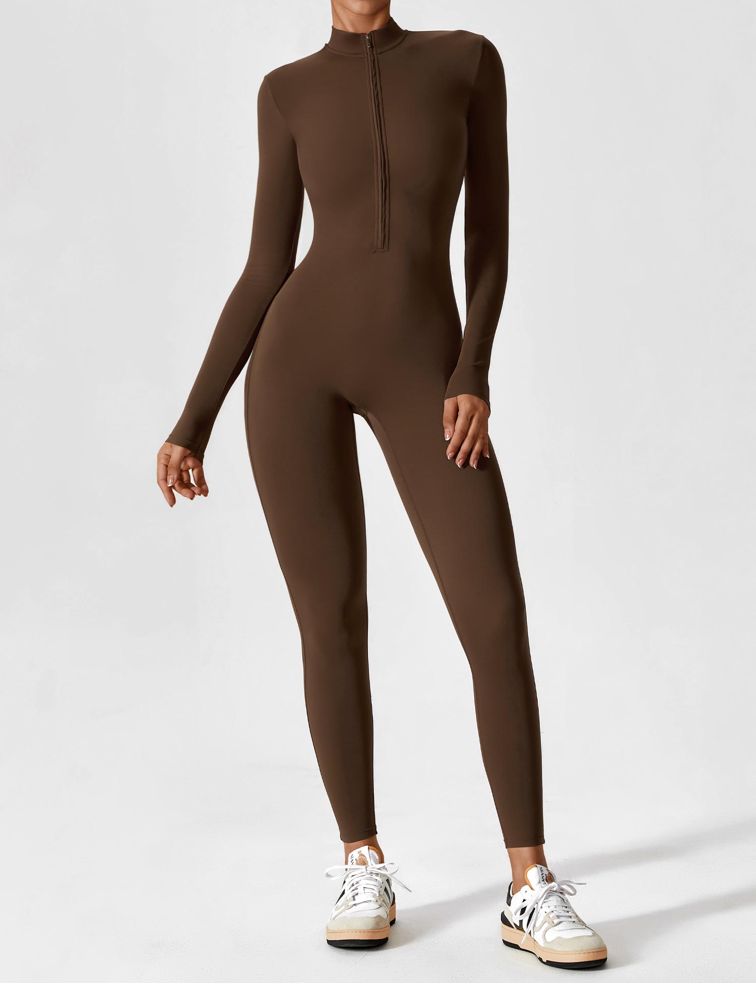YGLEO Long Sleeve | Short Sleeve Zipper Jumpsuit