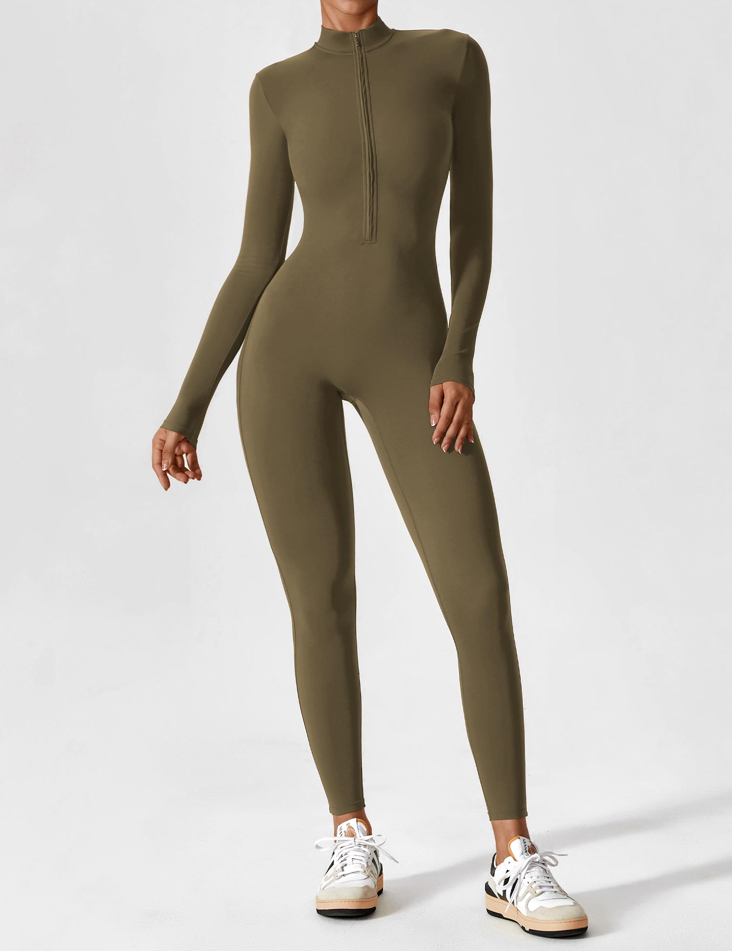YGLEO Long Sleeve | Short Sleeve Zipper Jumpsuit