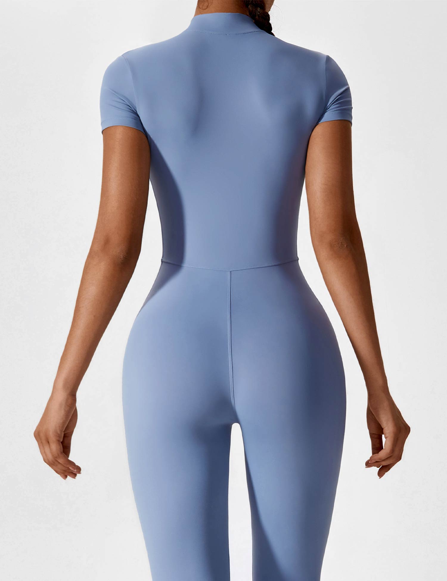 YGLEO Long Sleeve | Short Sleeve Zipper Jumpsuit